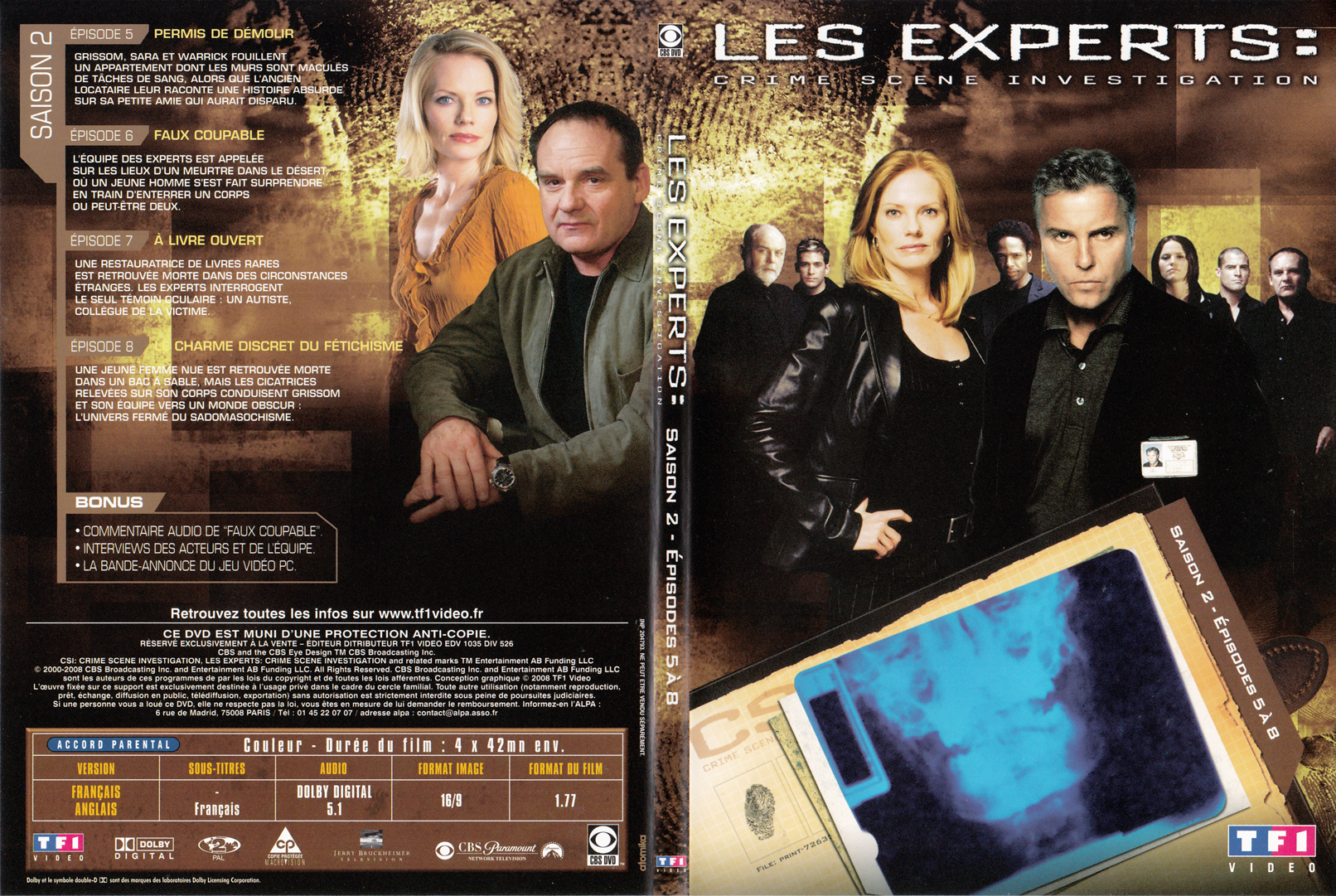 Jaquette DVD Les experts las vegas Saison 02 DVD 02 - SLIM