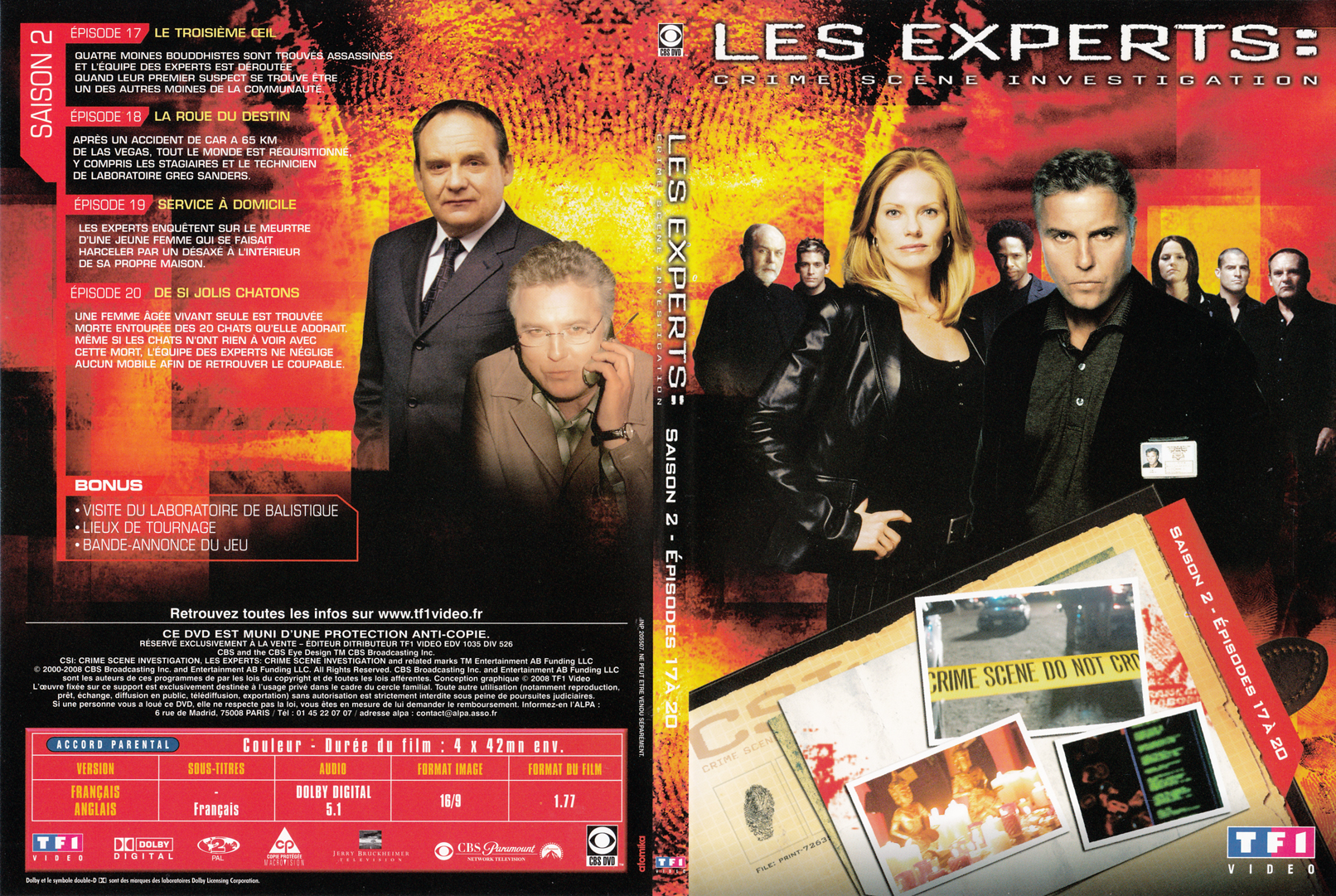 Jaquette DVD Les experts las vegas Saison 02 DVD 05 - SLIM