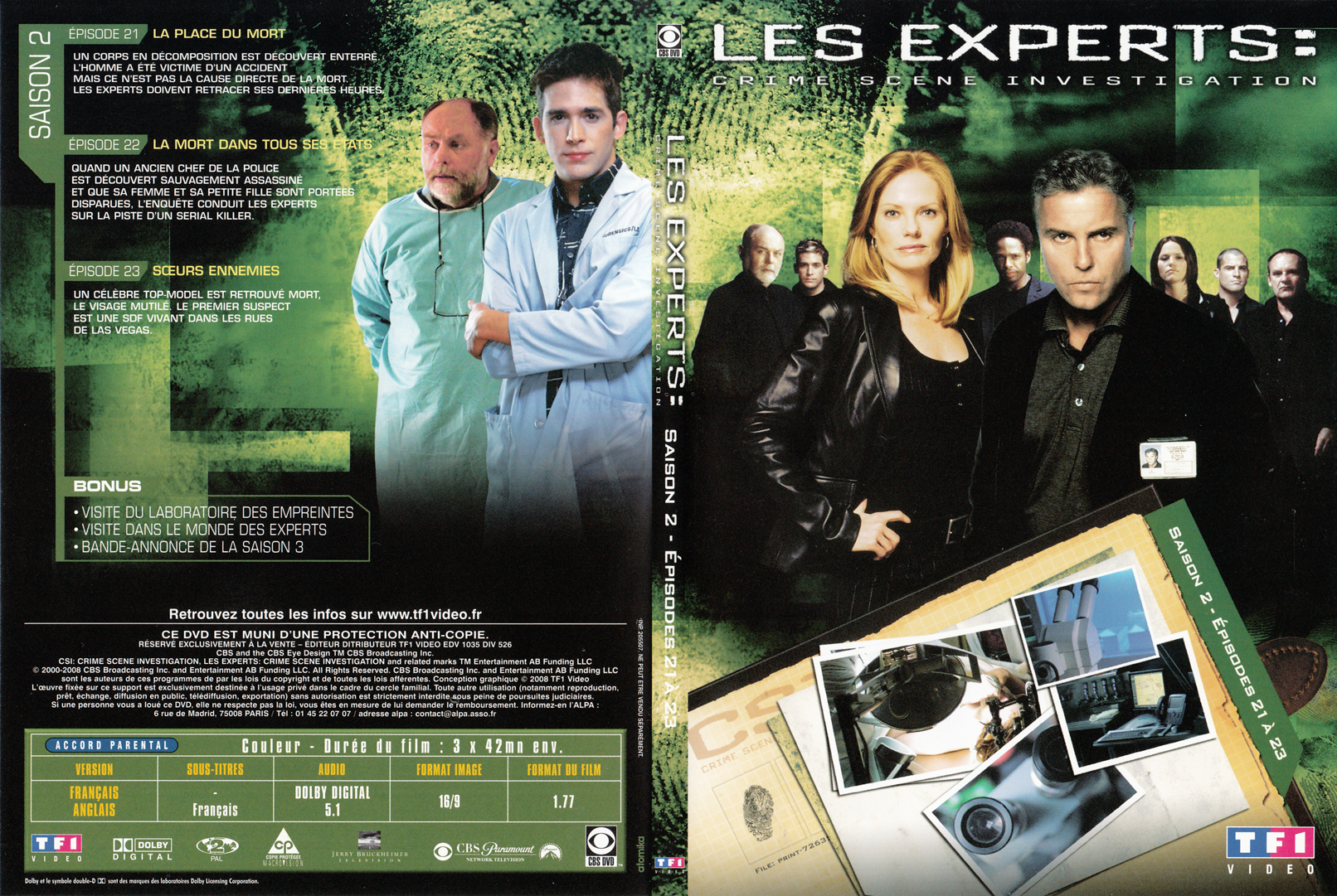 Jaquette DVD Les experts las vegas Saison 02 DVD 06 - SLIM