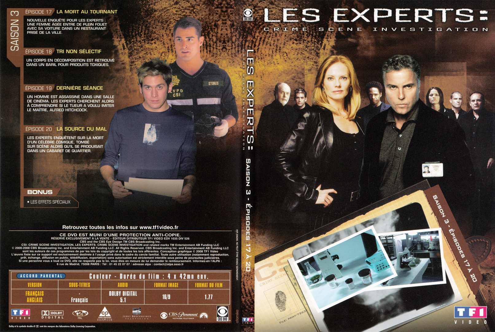 Jaquette DVD Les experts las vegas Saison 03 DVD 05 - SLIM