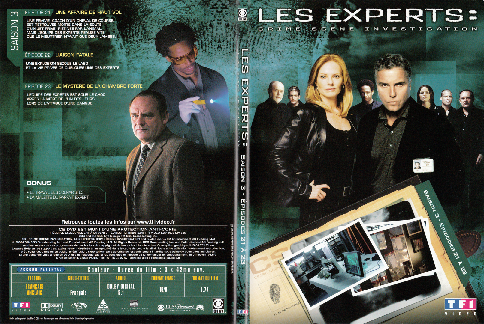 Jaquette DVD Les experts las vegas Saison 03 DVD 06 - SLIM
