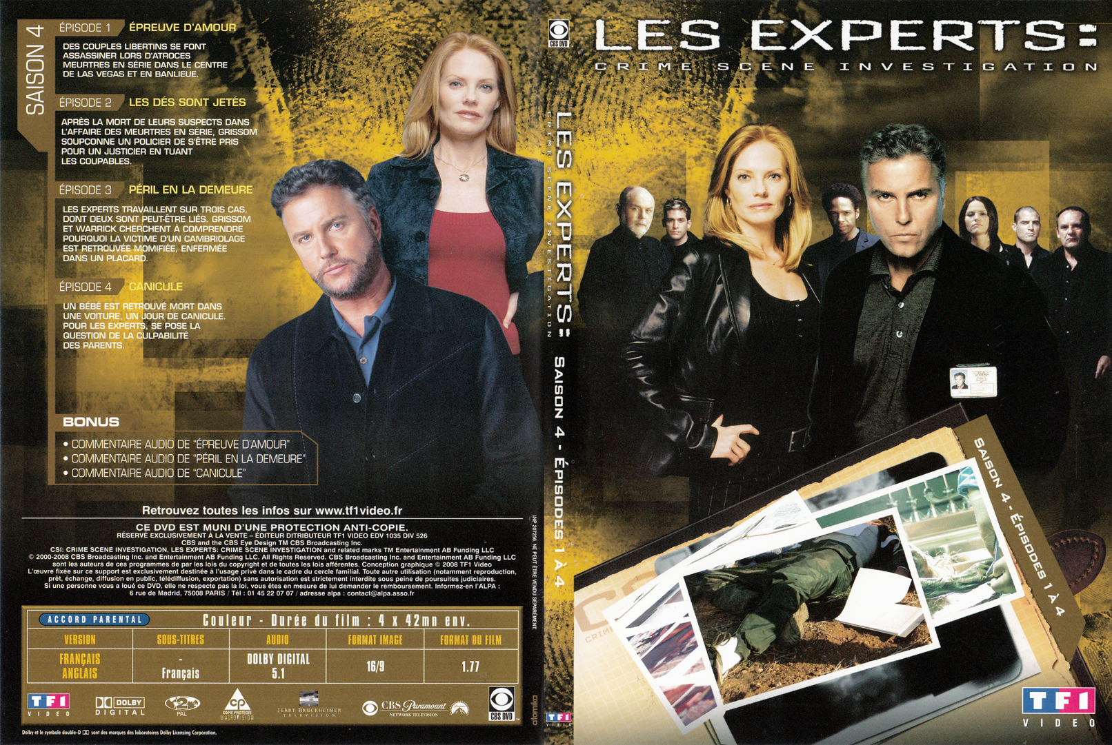 Jaquette DVD Les experts las vegas Saison 04 DVD 01 - SLIM