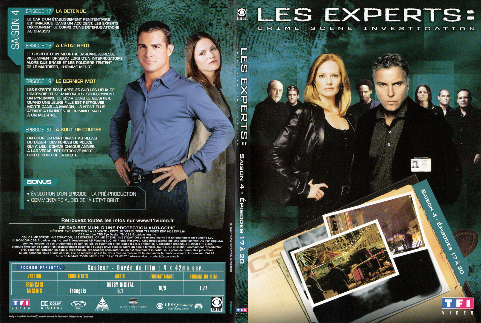 Jaquette DVD Les experts las vegas Saison 04 DVD 05 - SLIM