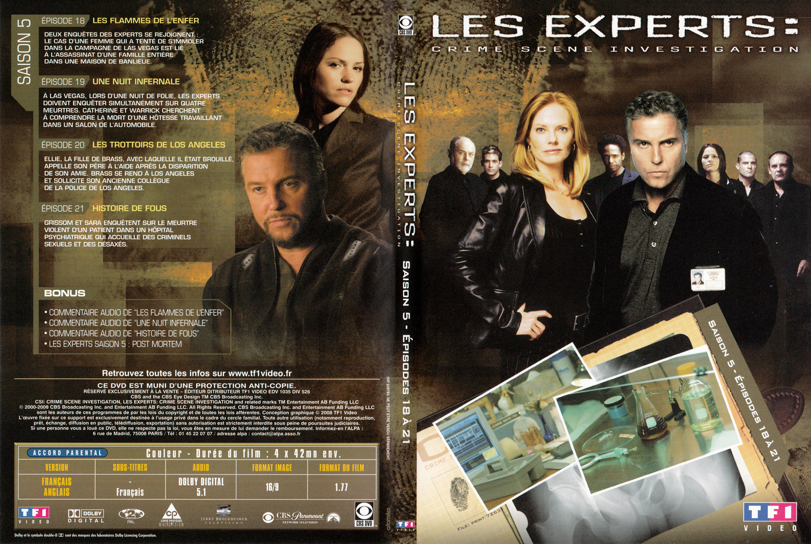 Jaquette DVD Les experts las vegas Saison 05 DVD 05 - SLIM