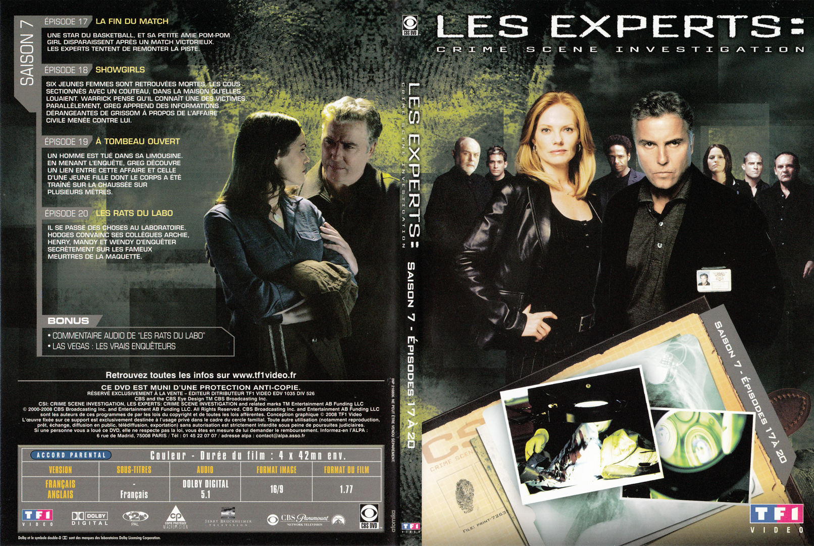 Jaquette DVD Les experts las vegas Saison 07 DVD 05 - SLIM