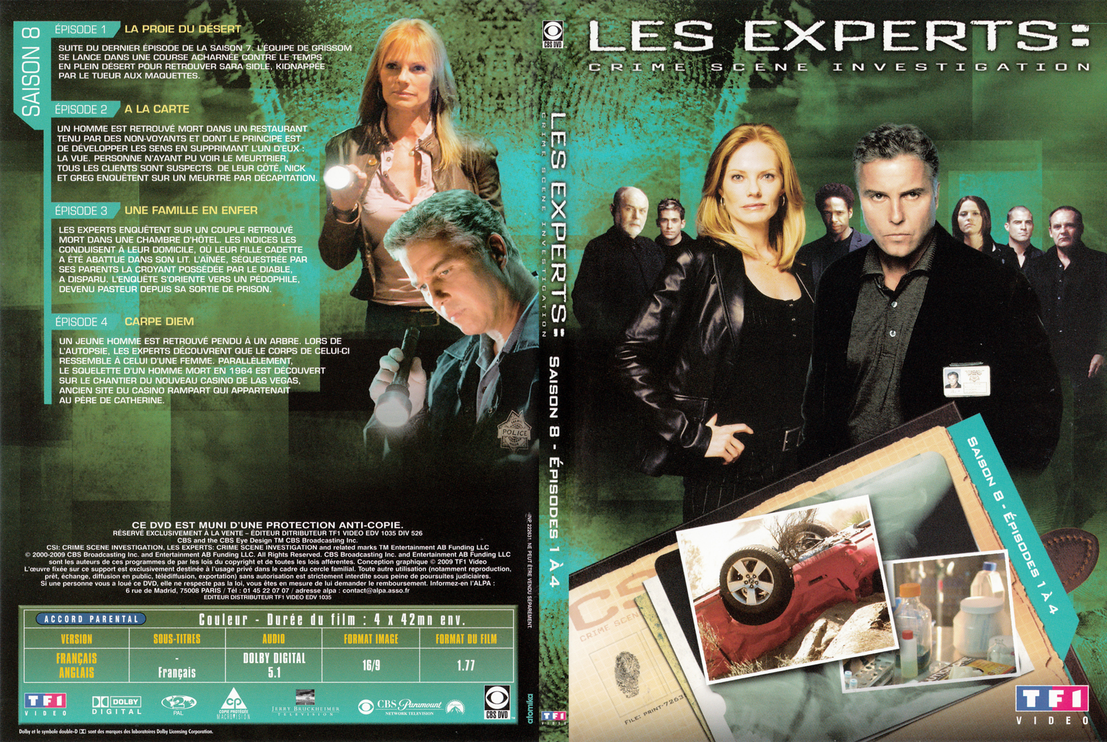 Jaquette DVD Les experts las vegas Saison 08 DVD 01 - SLIM