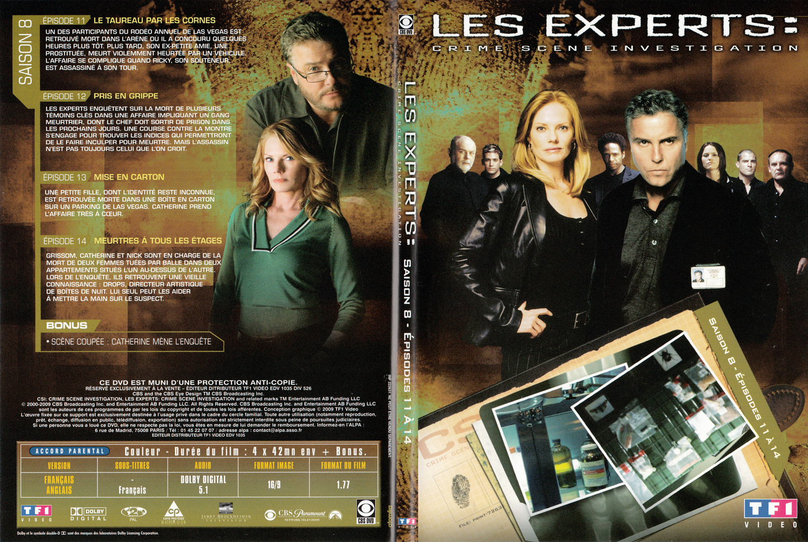 Jaquette DVD Les experts las vegas Saison 08 DVD 04 - SLIM