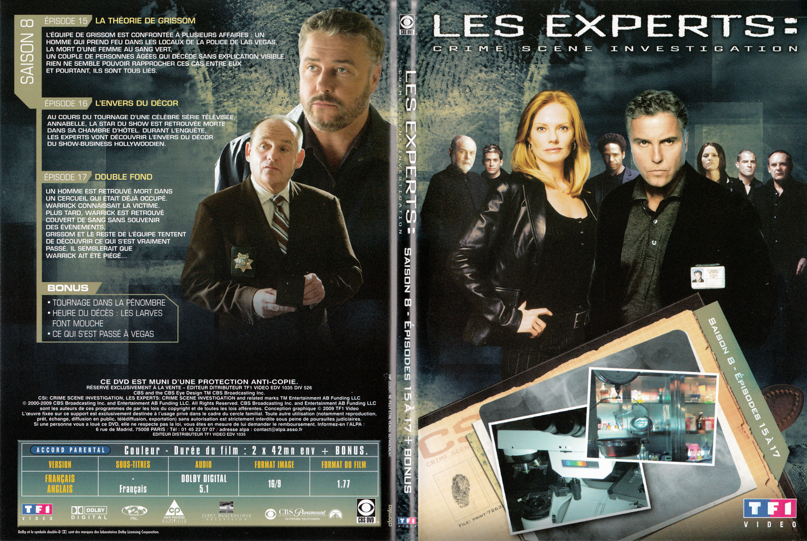 Jaquette DVD Les experts las vegas Saison 08 DVD 05 - SLIM