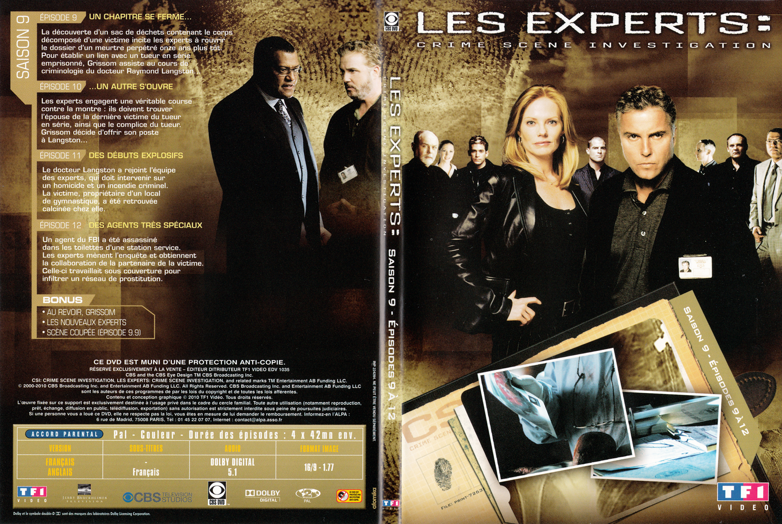 Jaquette DVD Les experts las vegas Saison 09 DVD 03 - SLIM