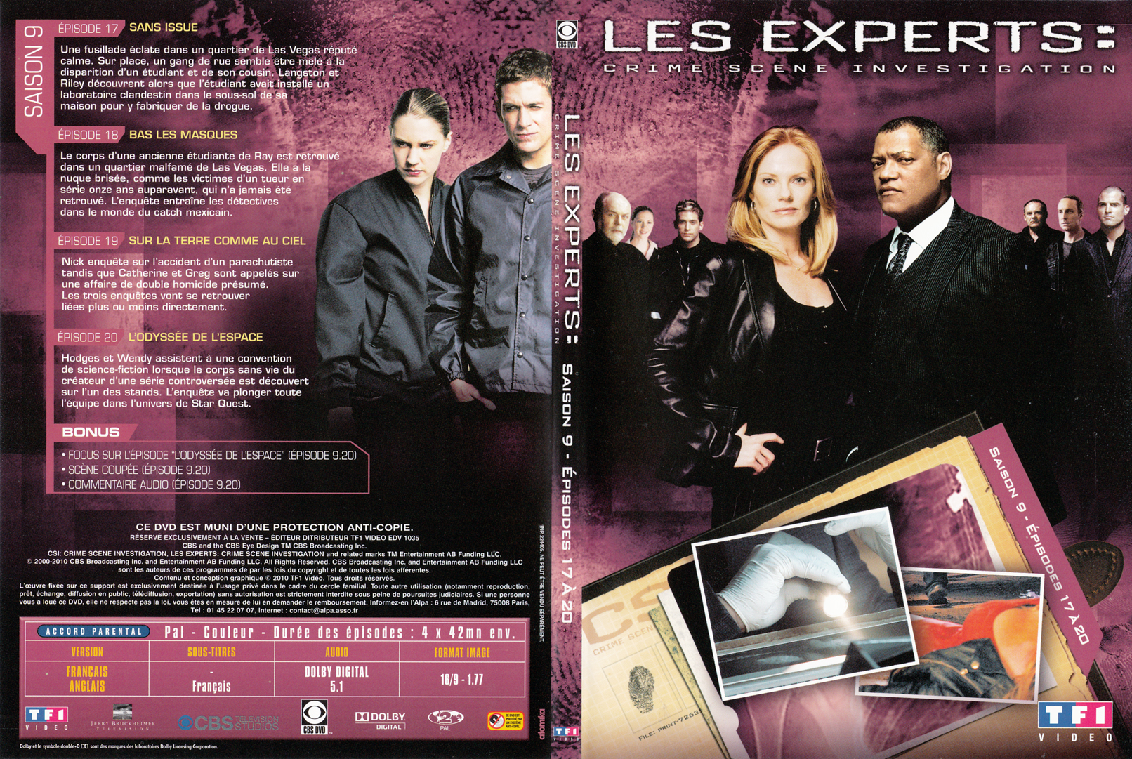 Jaquette DVD Les experts las vegas Saison 09 DVD 05 - SLIM