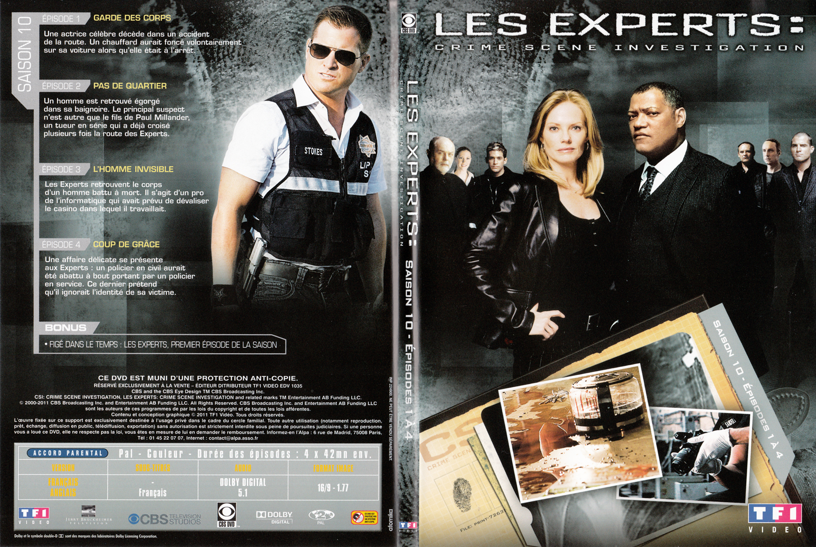 Jaquette DVD Les experts las vegas Saison 10 DVD 01 - SLIM
