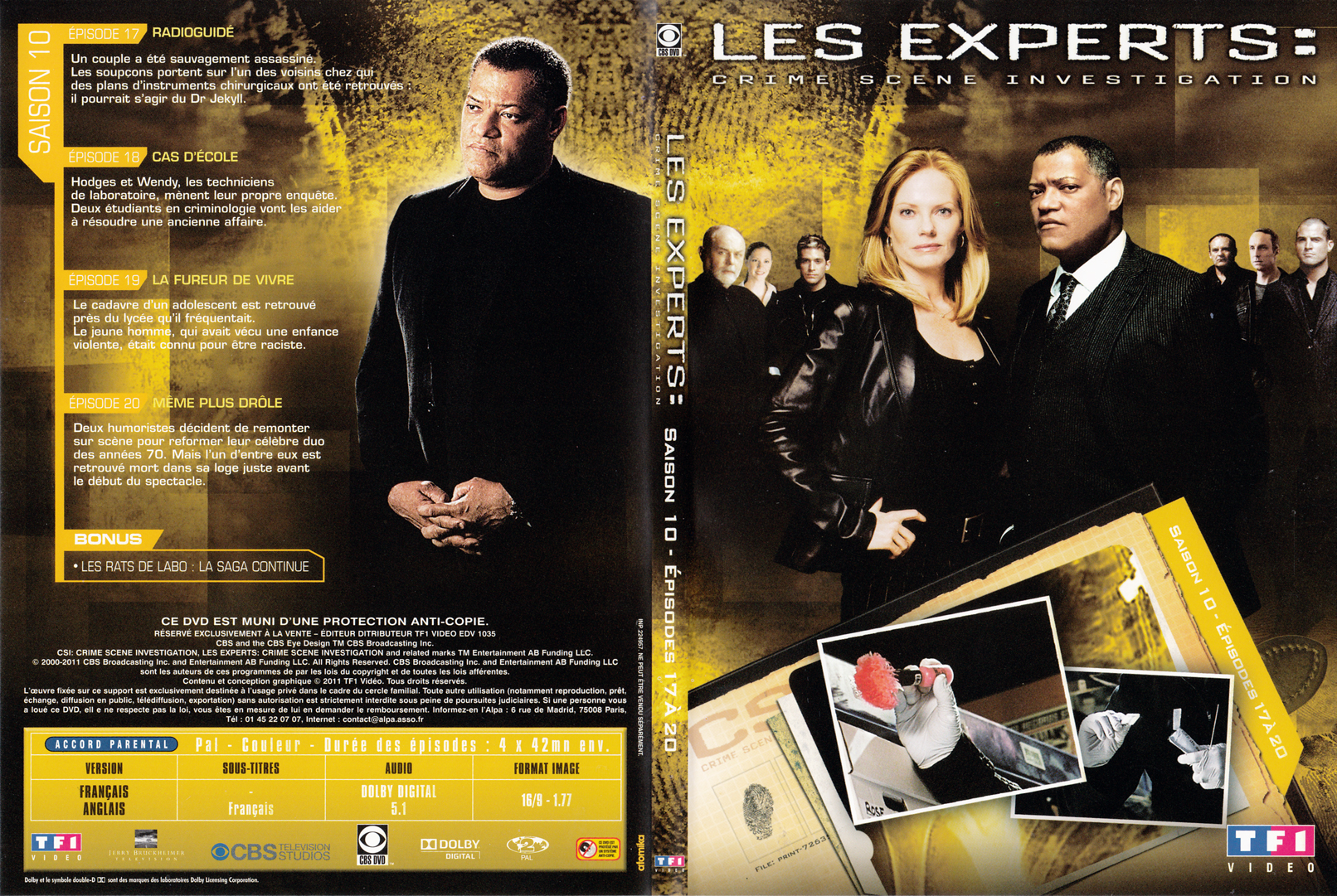 Jaquette DVD Les experts las vegas Saison 10 DVD 05 - SLIM
