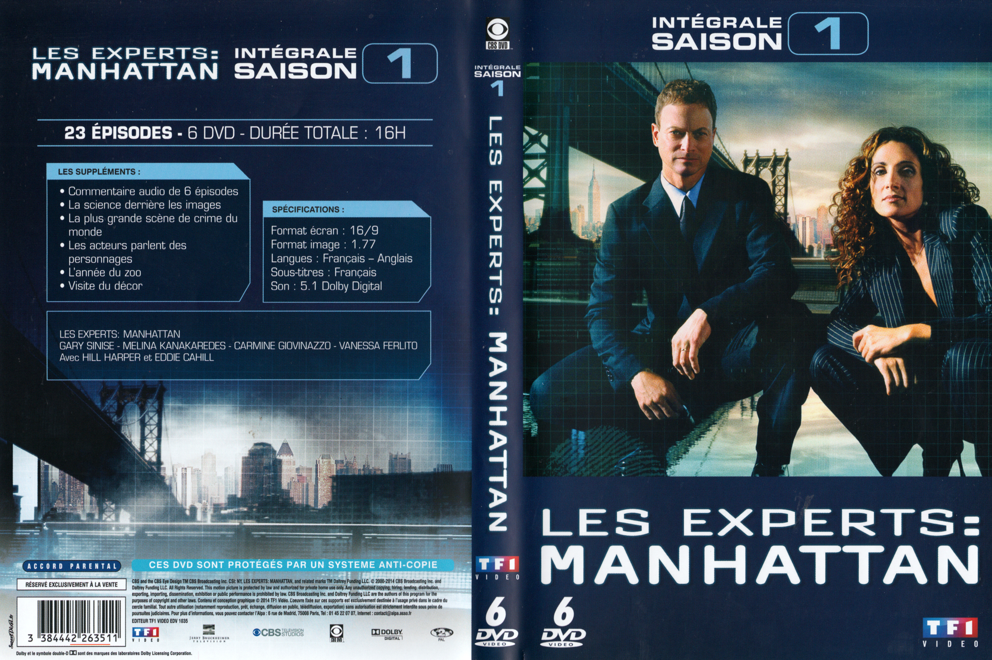 Jaquette DVD Les experts manhattan Saison 1 COFFRET