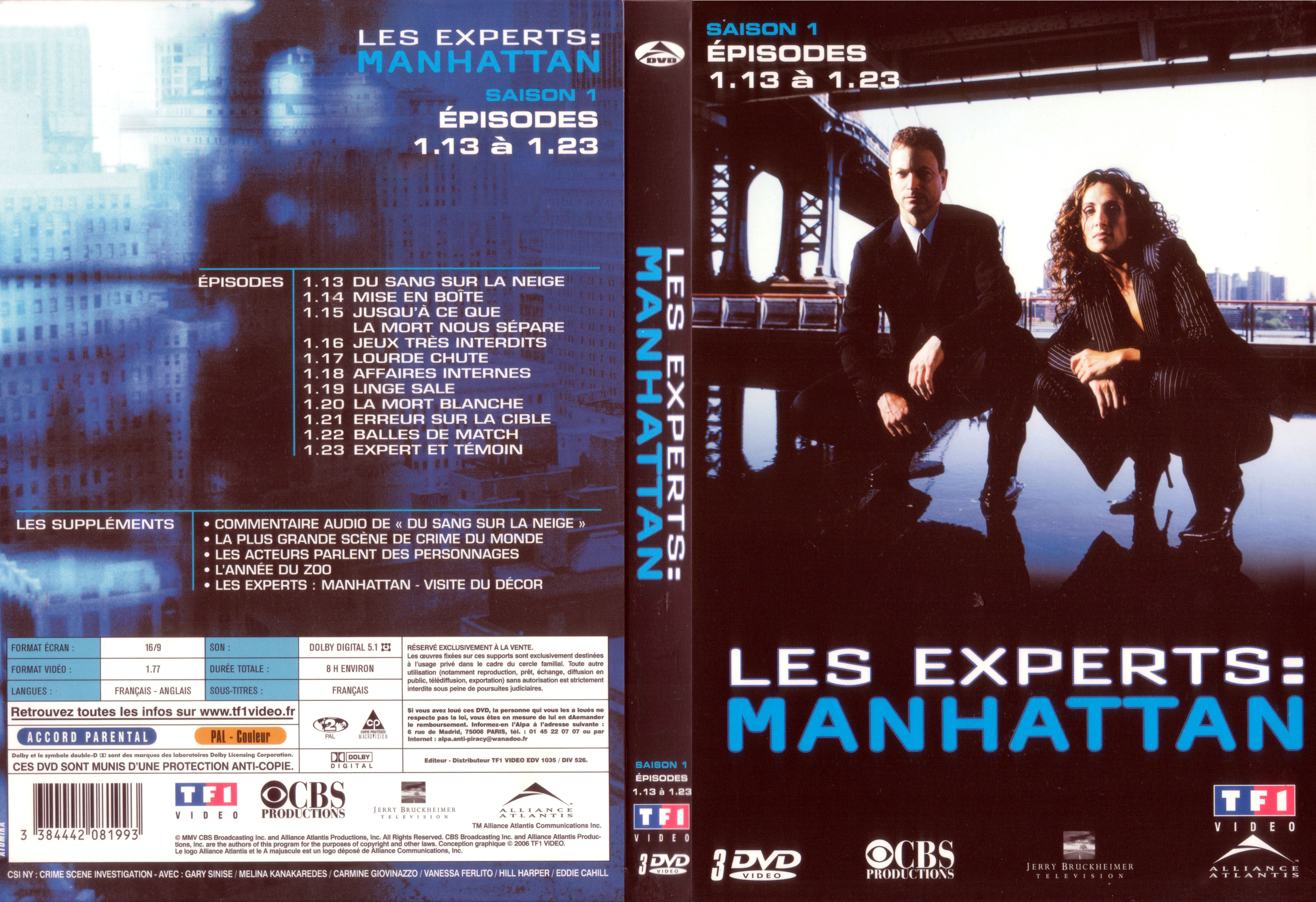 Jaquette DVD Les experts manhattan Saison 1 vol 2 COFFRET