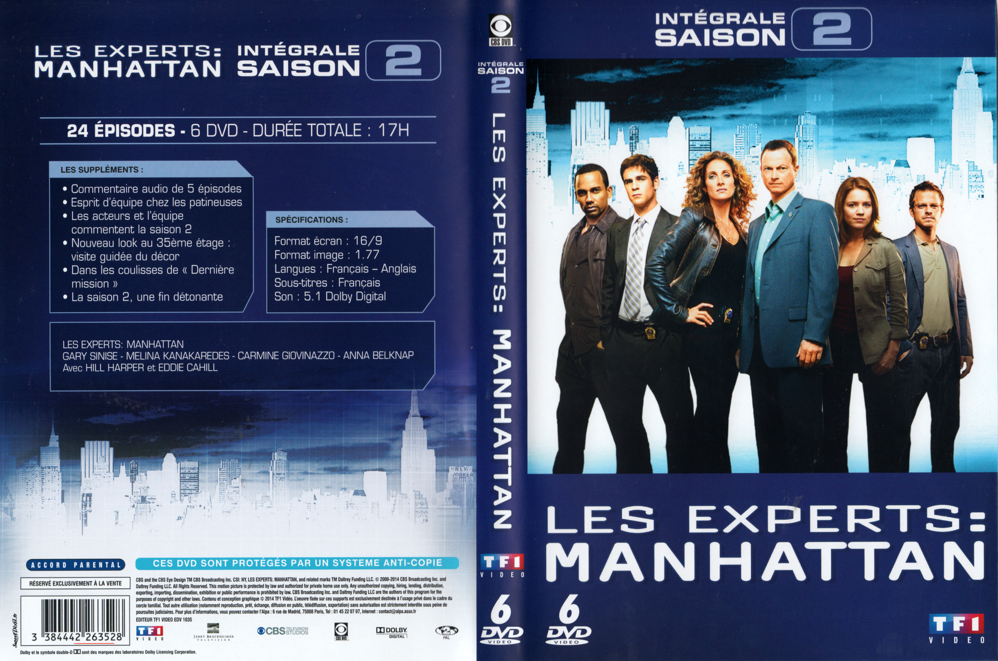 Jaquette DVD Les experts manhattan Saison 2 COFFRET