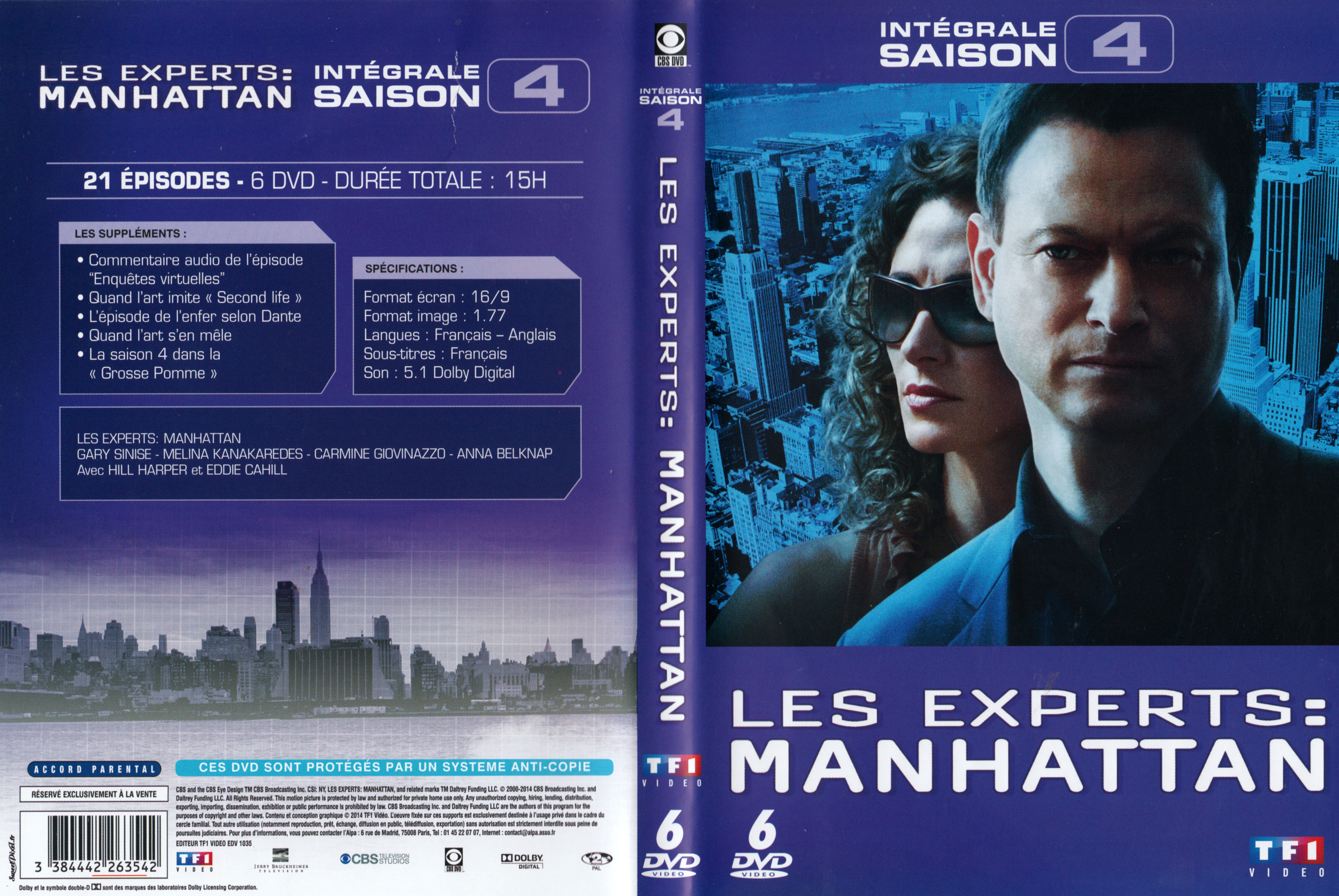 Jaquette DVD Les experts manhattan Saison 4 COFFRET