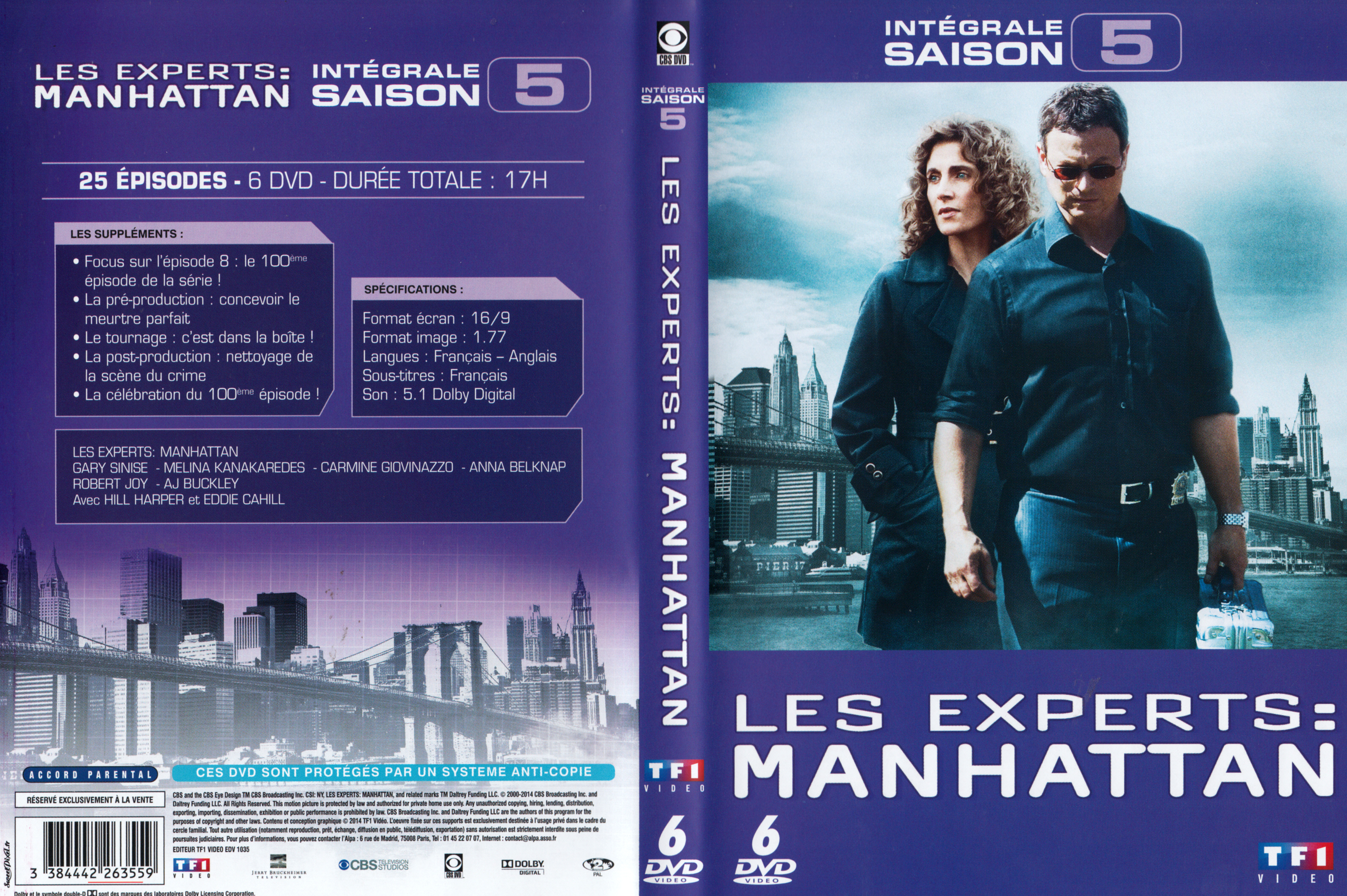 Jaquette DVD Les experts manhattan Saison 5 COFFRET