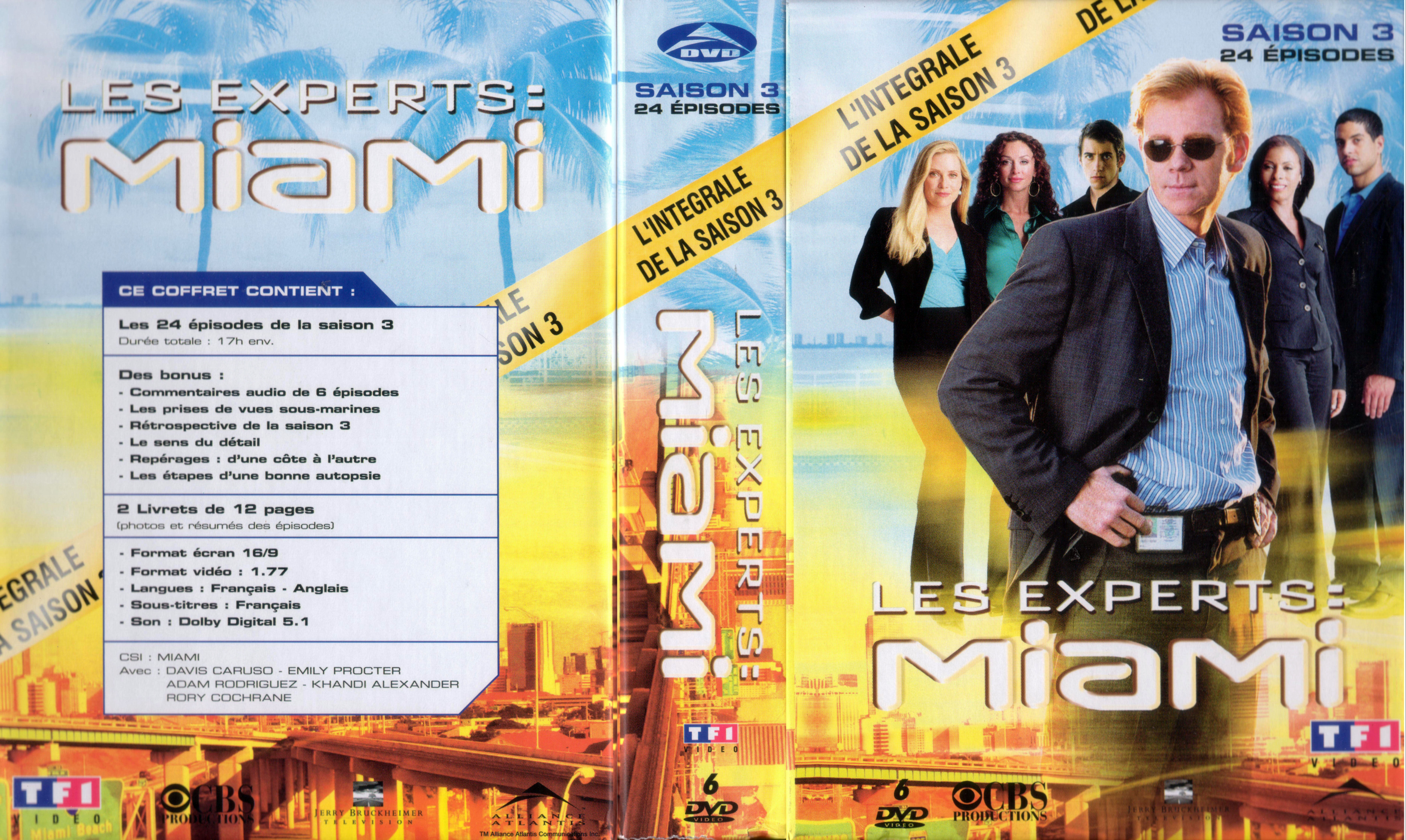 Jaquette DVD Les experts miami saison 3 COFFRET