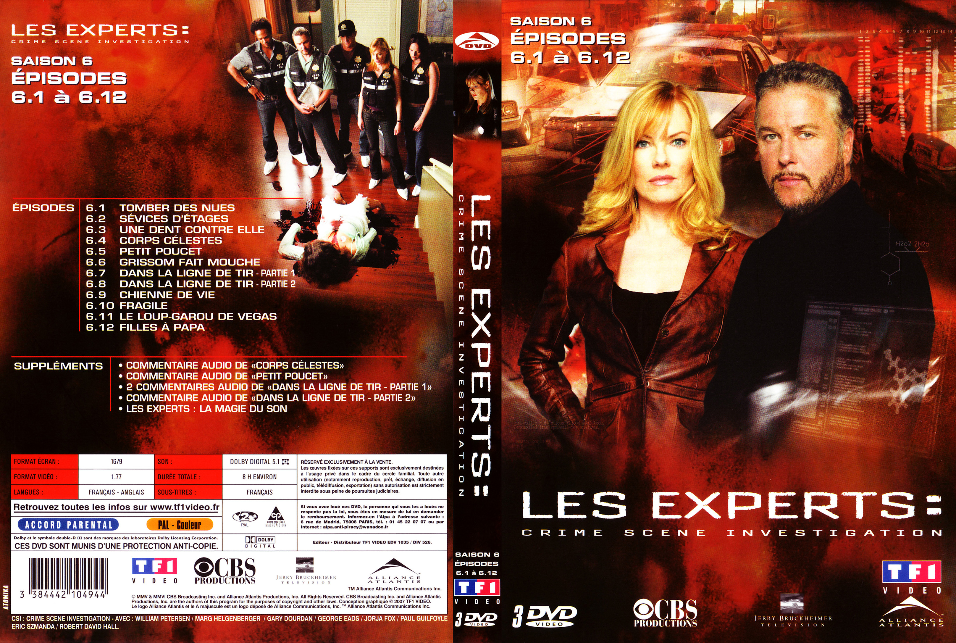 Jaquette DVD Les experts saison 6 vol 01 COFFRET