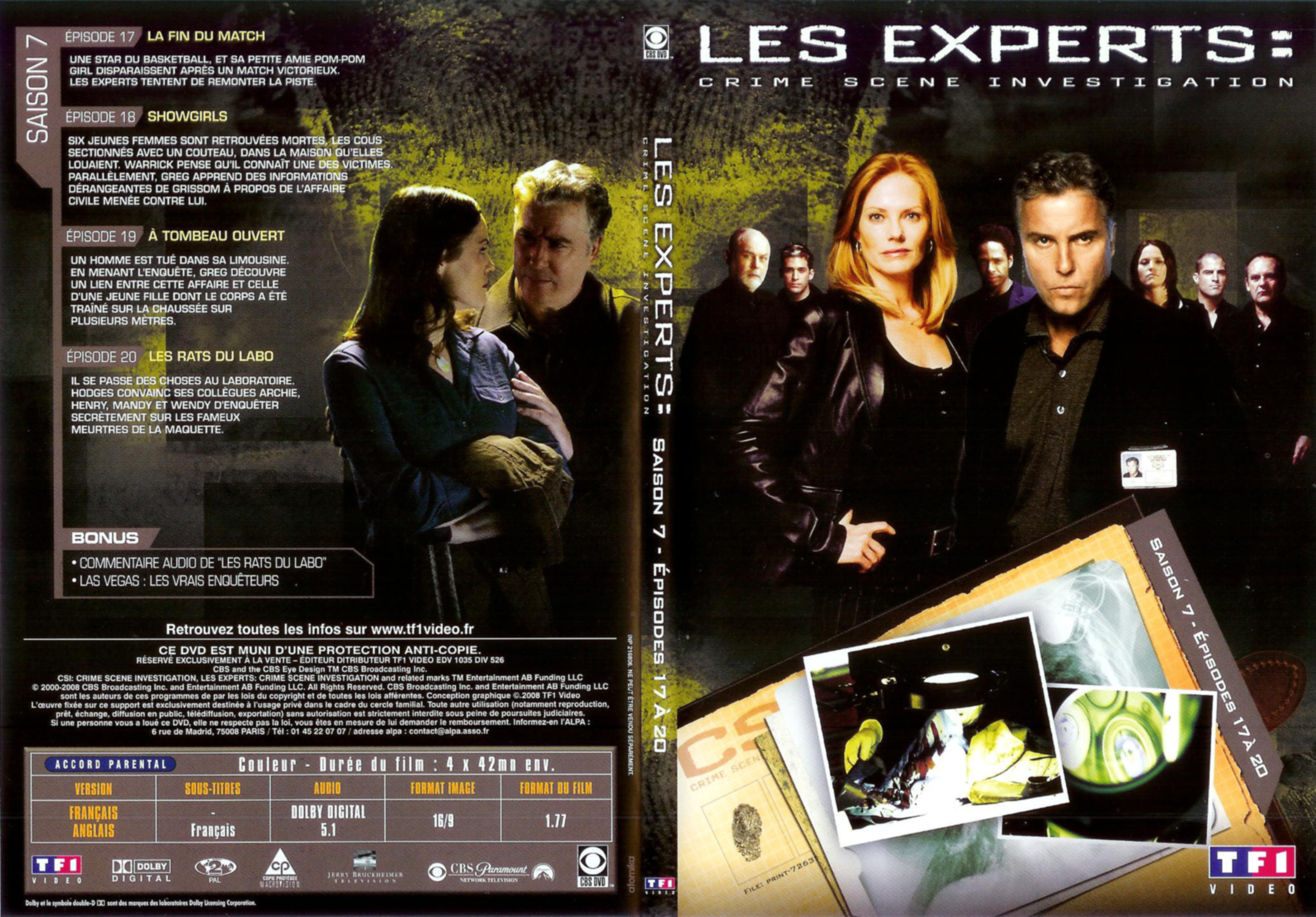Jaquette DVD Les experts saison 7 DVD 5