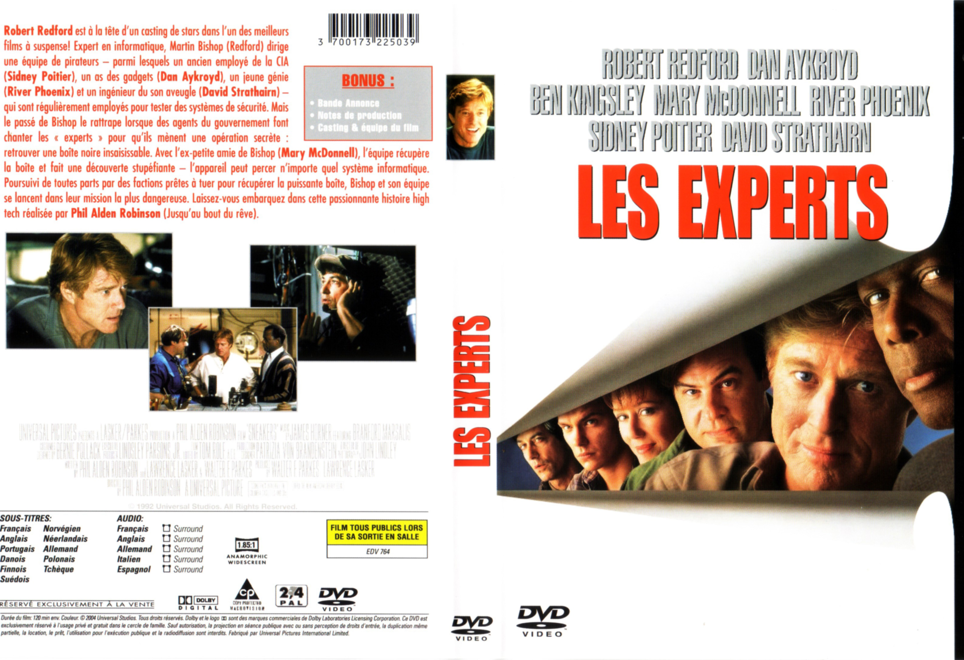 Jaquette DVD Les experts v2
