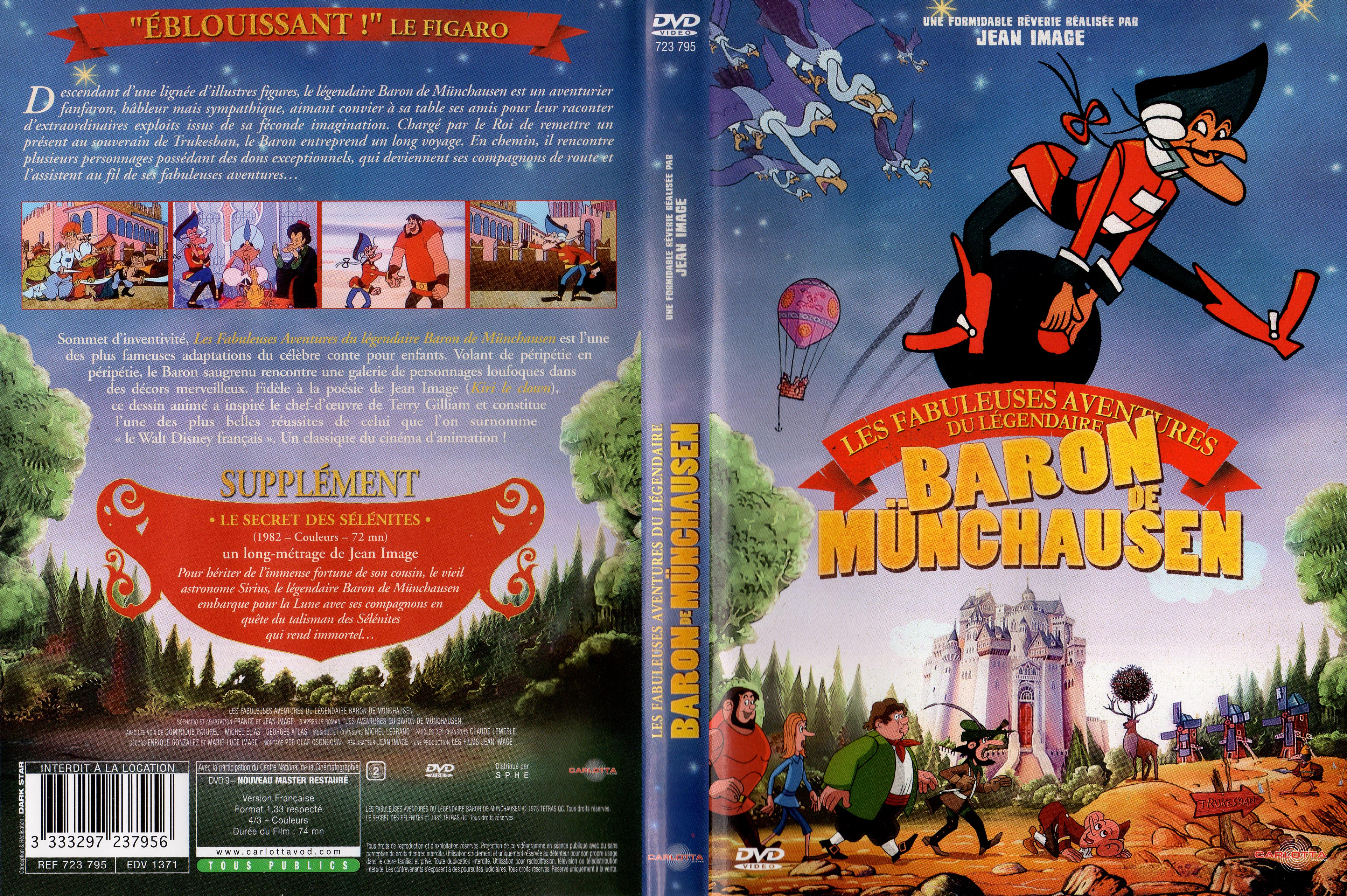 Jaquette DVD Les fabuleuses aventures du legendaire Baron de Munchausen (DA)