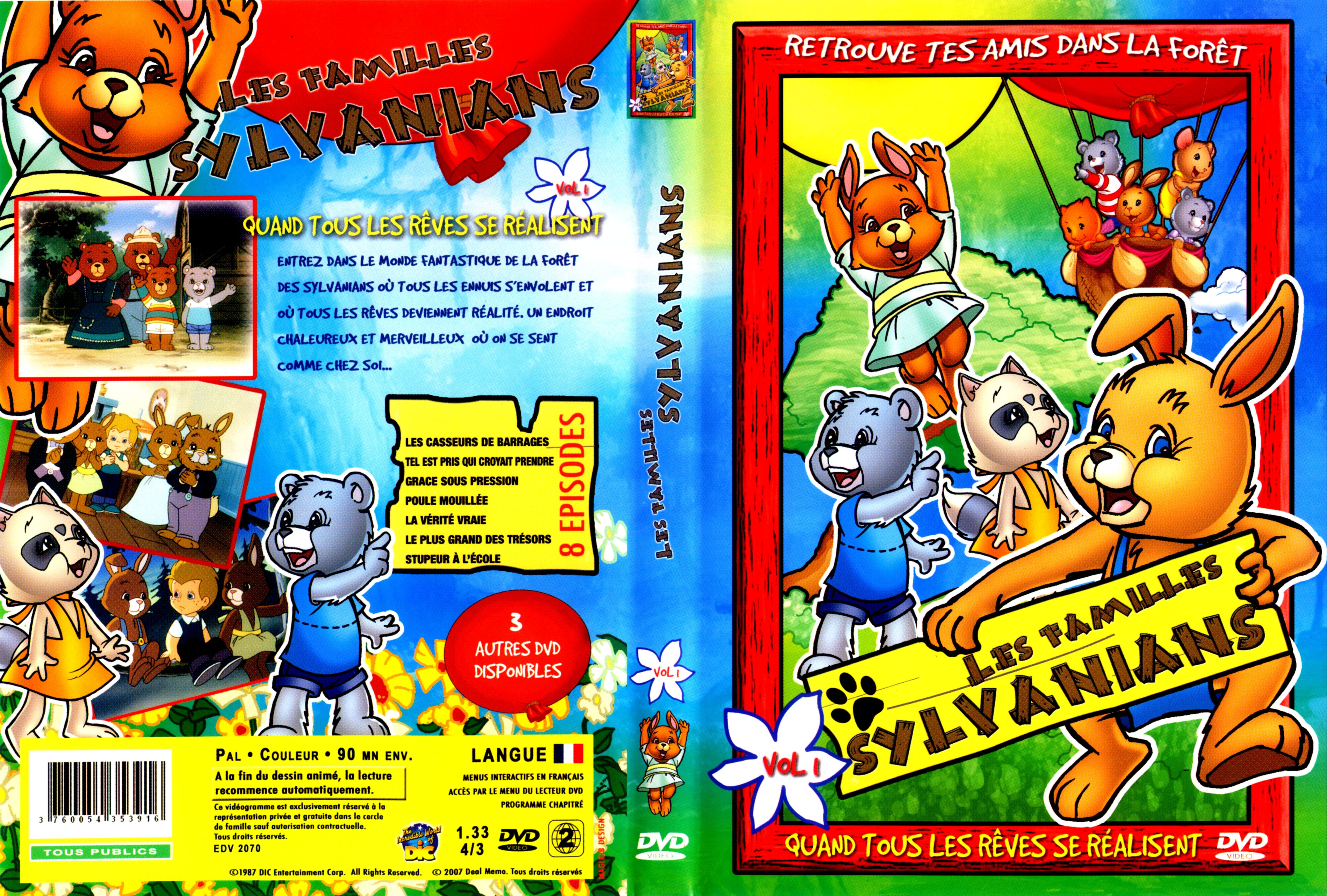 Jaquette DVD Les familles Sylvanians vol 01