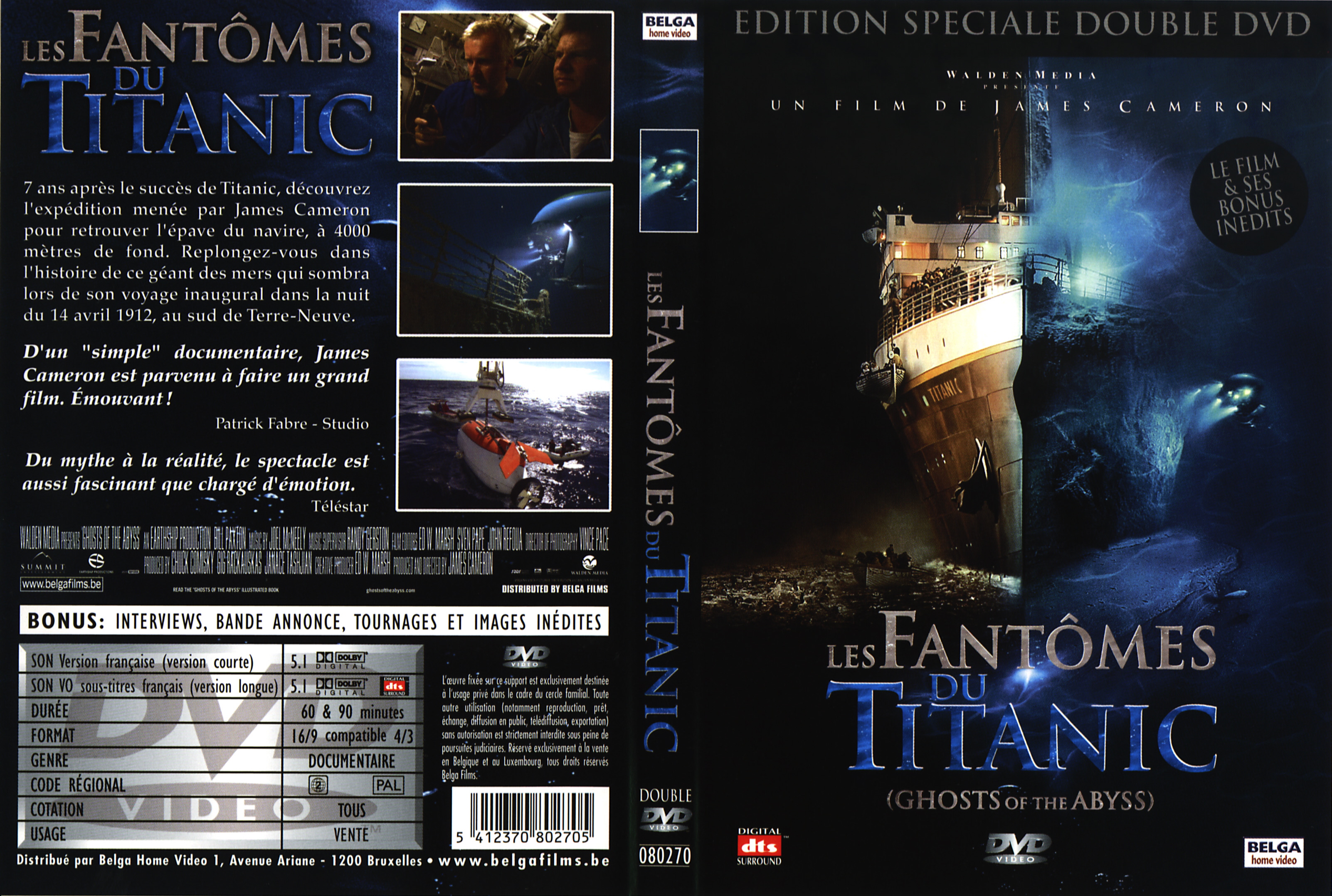 Jaquette DVD Les fantomes du titanic v2