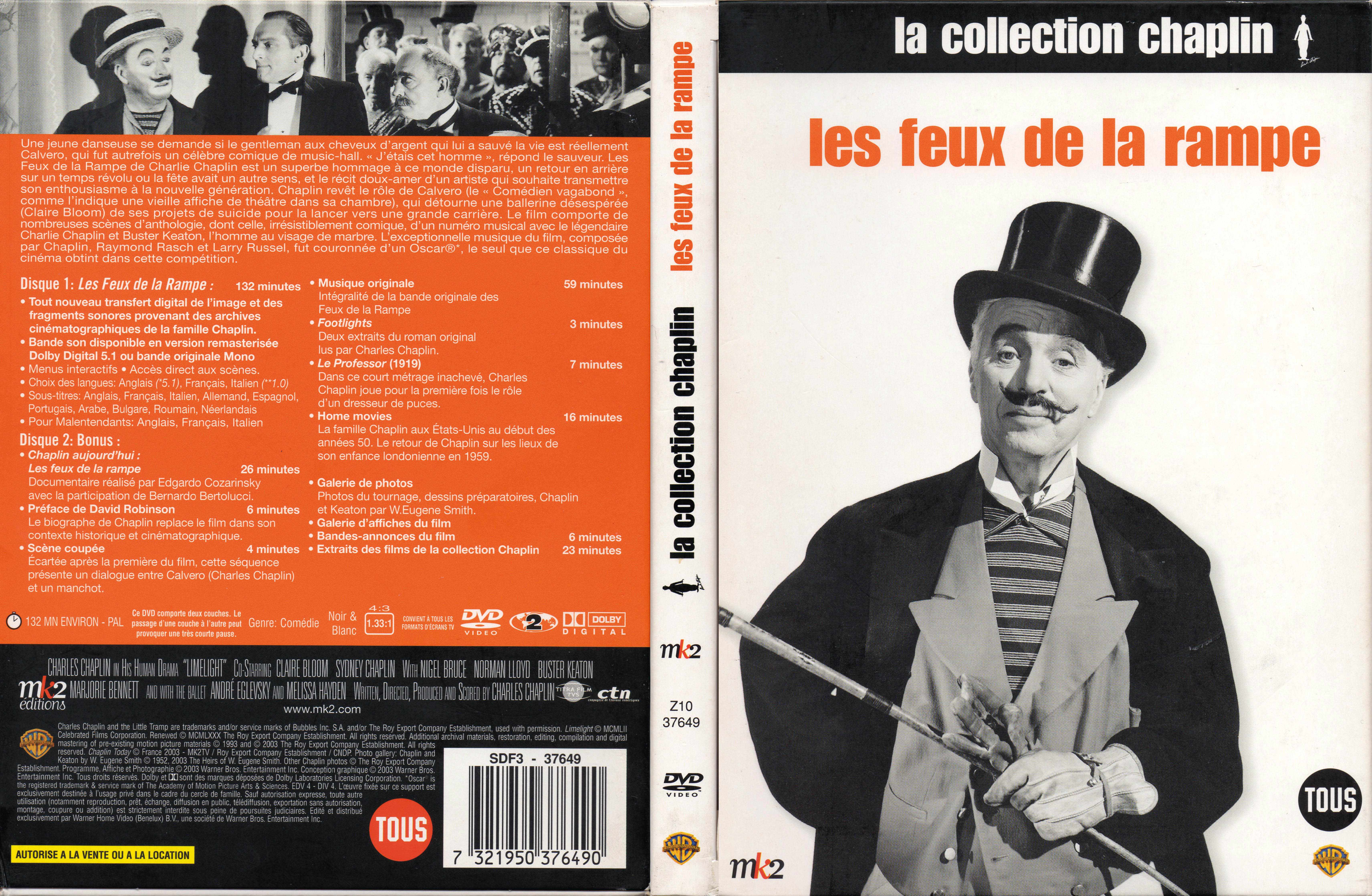 Jaquette DVD Les feux de la rampe (BLU-RAY) v2