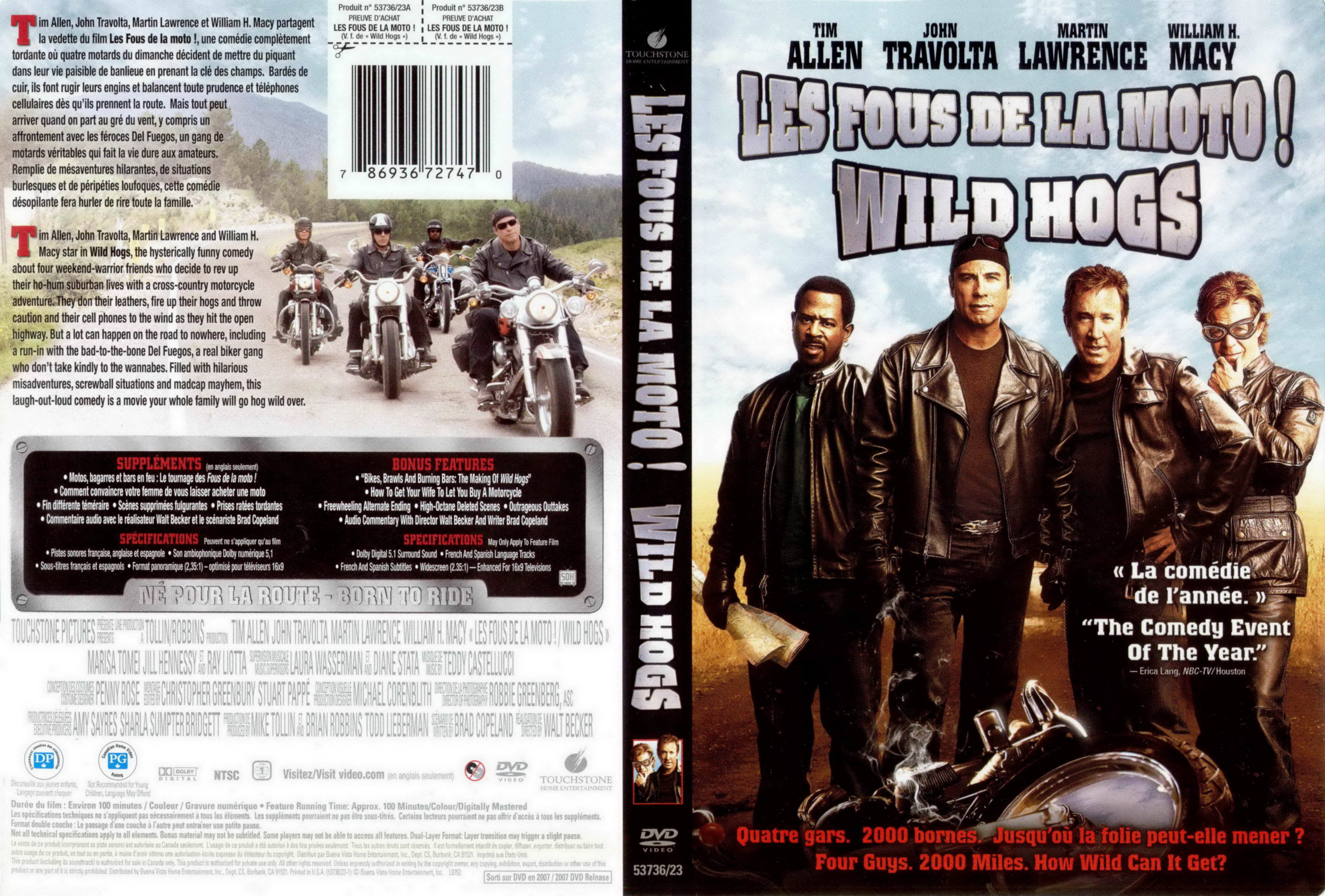 Jaquette DVD Les fous de la moto - Wild hogs (Canadienne)