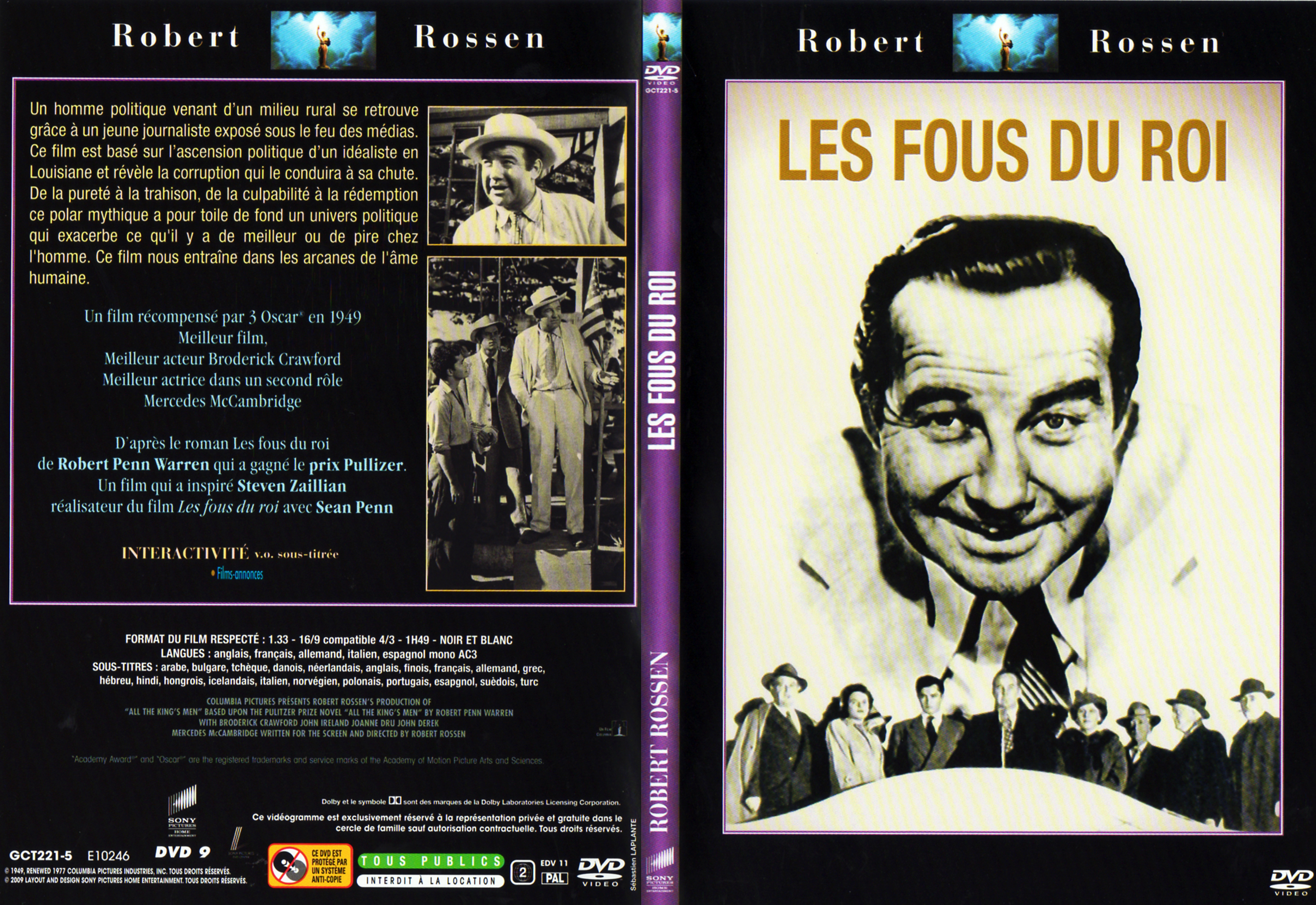 Jaquette DVD Les fous du roi (1949)
