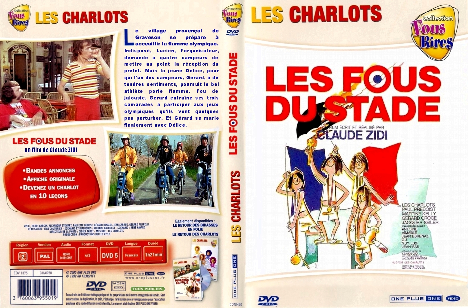 Jaquette DVD Les fous du stade custom