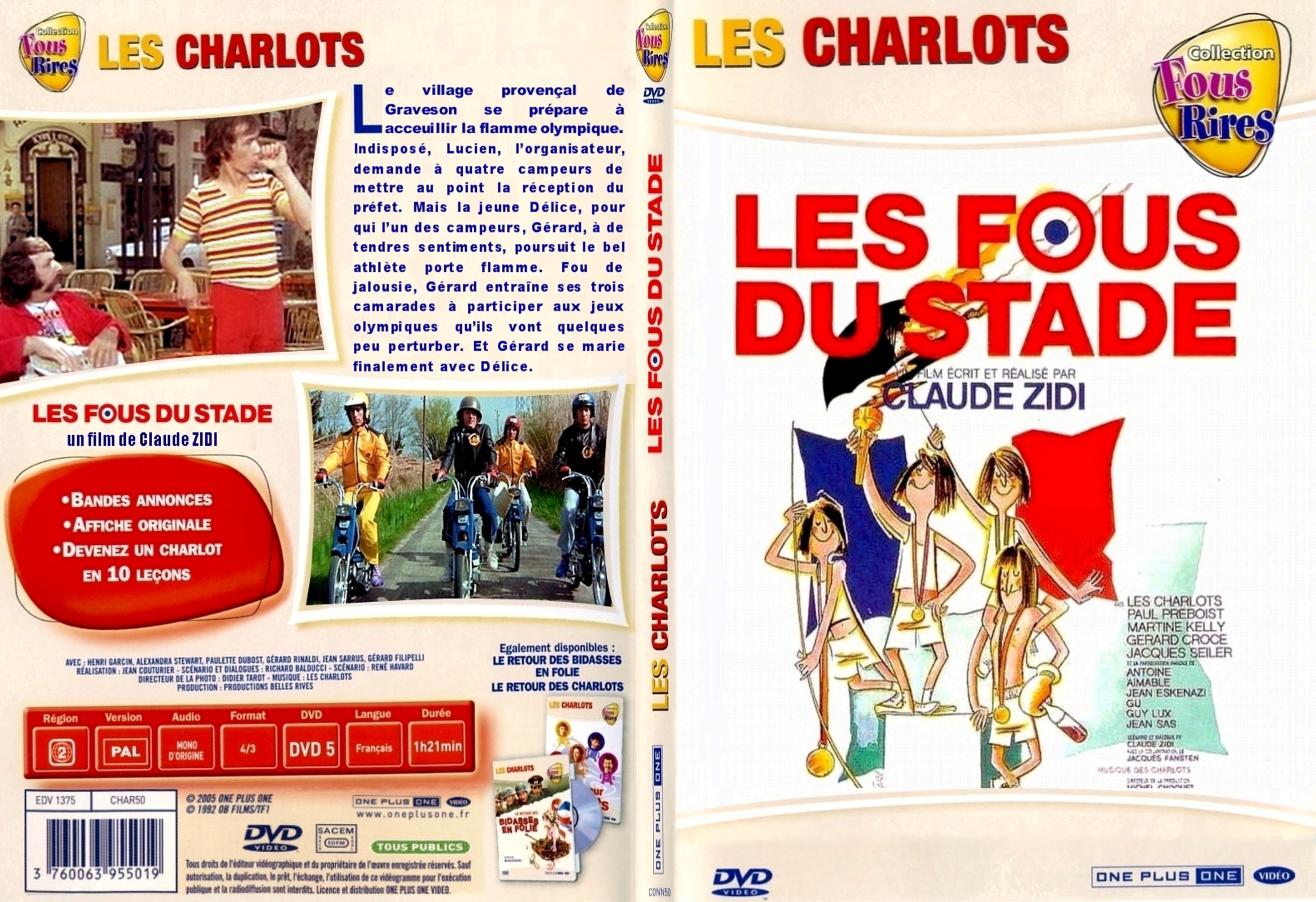 Jaquette DVD Les fous du stade custom - SLIM