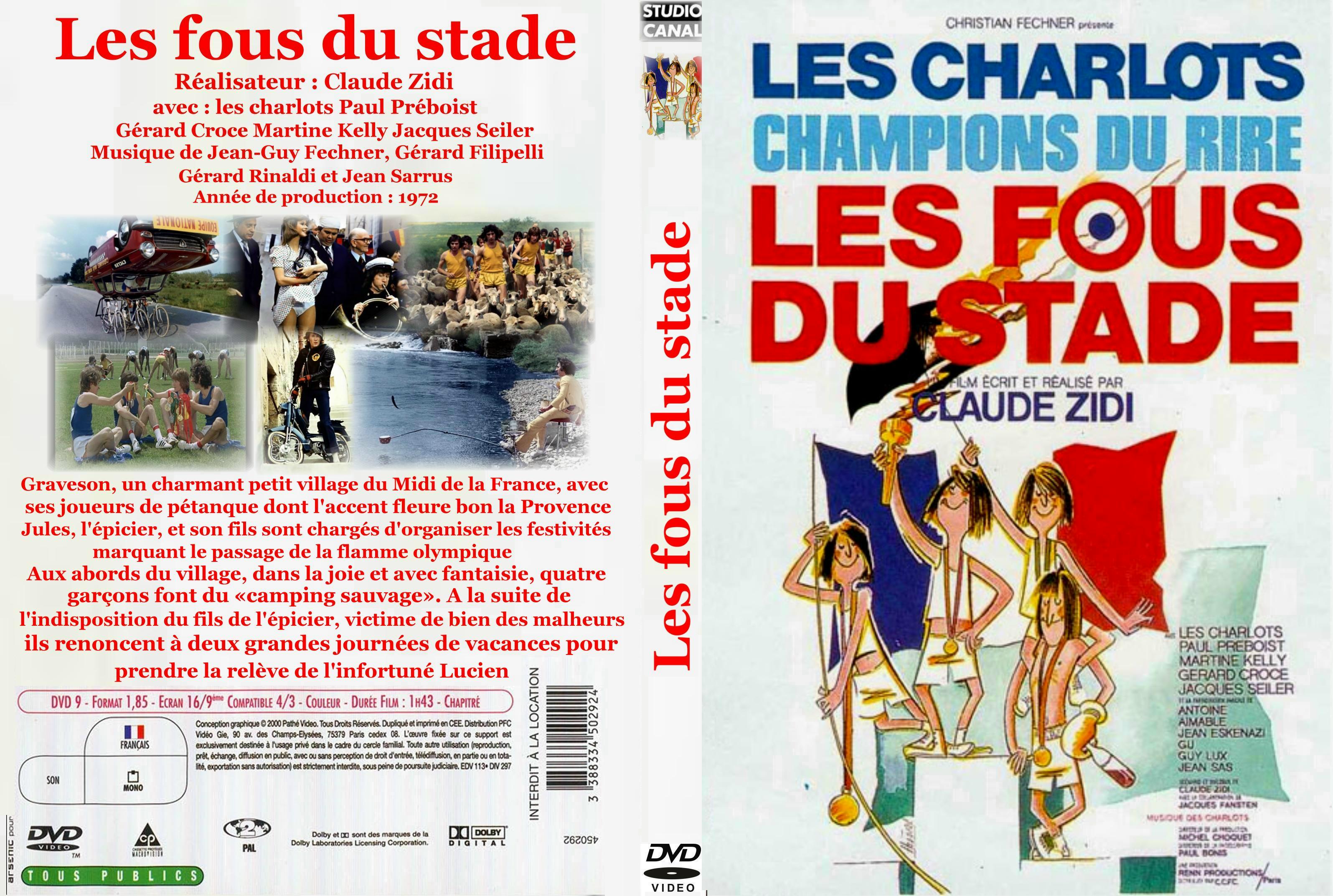 Jaquette DVD Les fous du stade custom v2