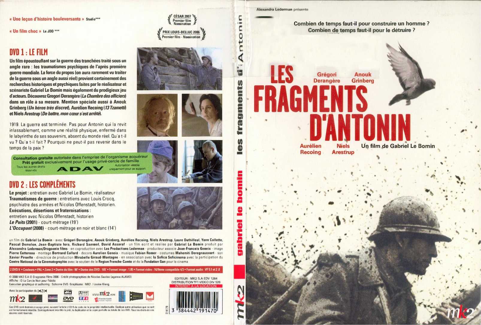 Jaquette DVD Les fragments d