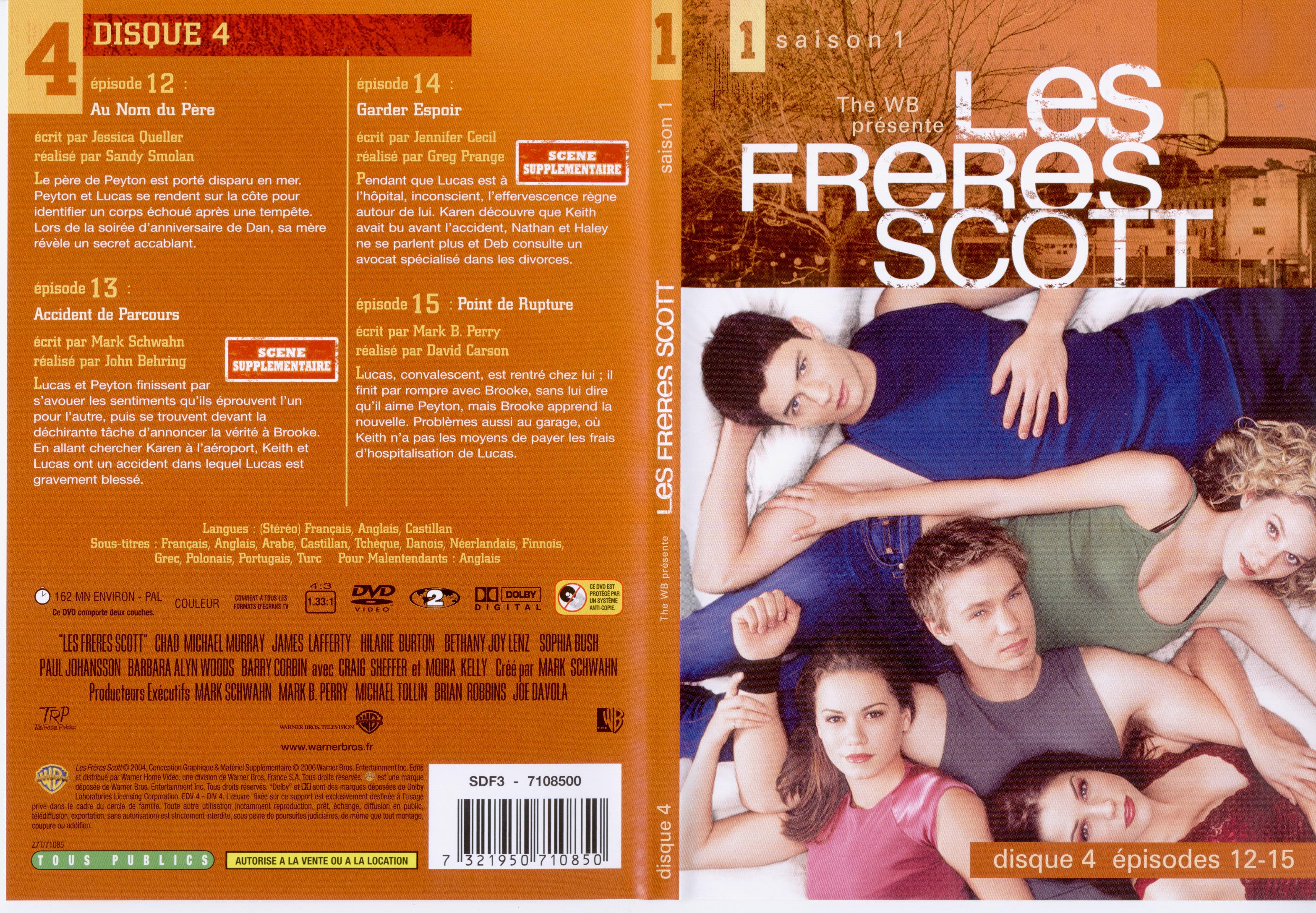 Jaquette DVD Les frres Scott Saison 1 dvd 4