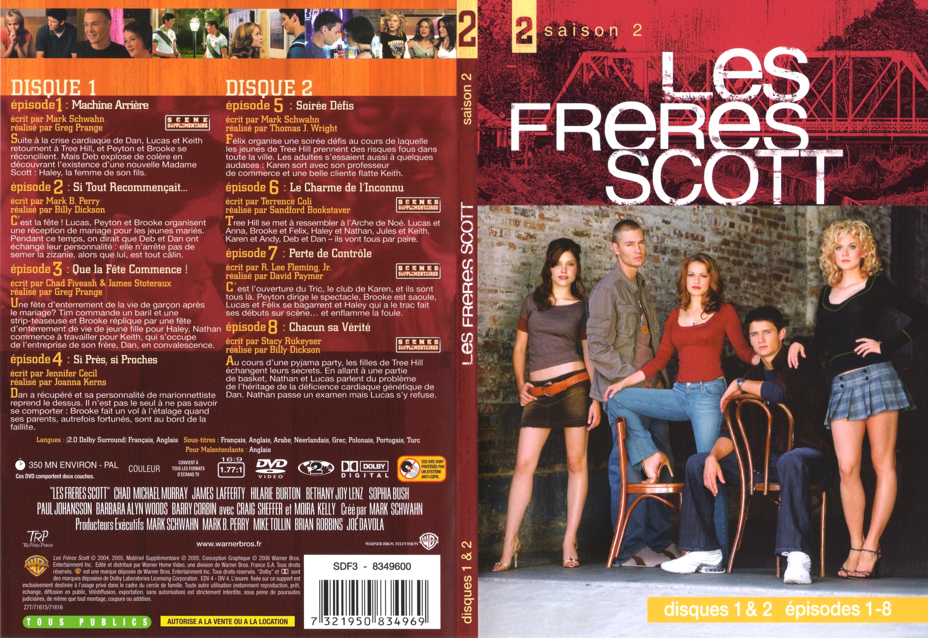 Jaquette DVD Les frres Scott Saison 2 dvd 1 v2