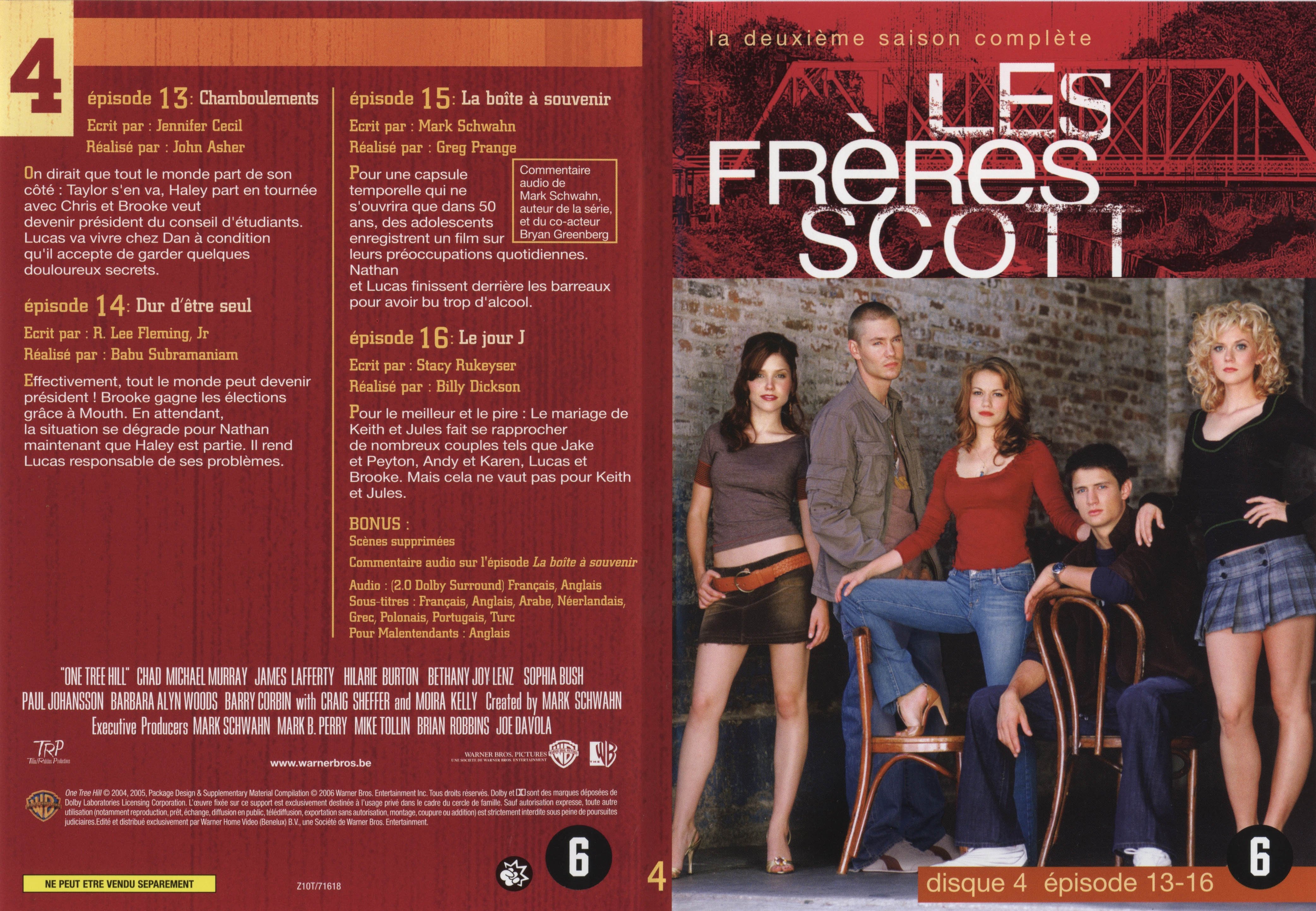 Jaquette DVD Les frres Scott Saison 2 dvd 4