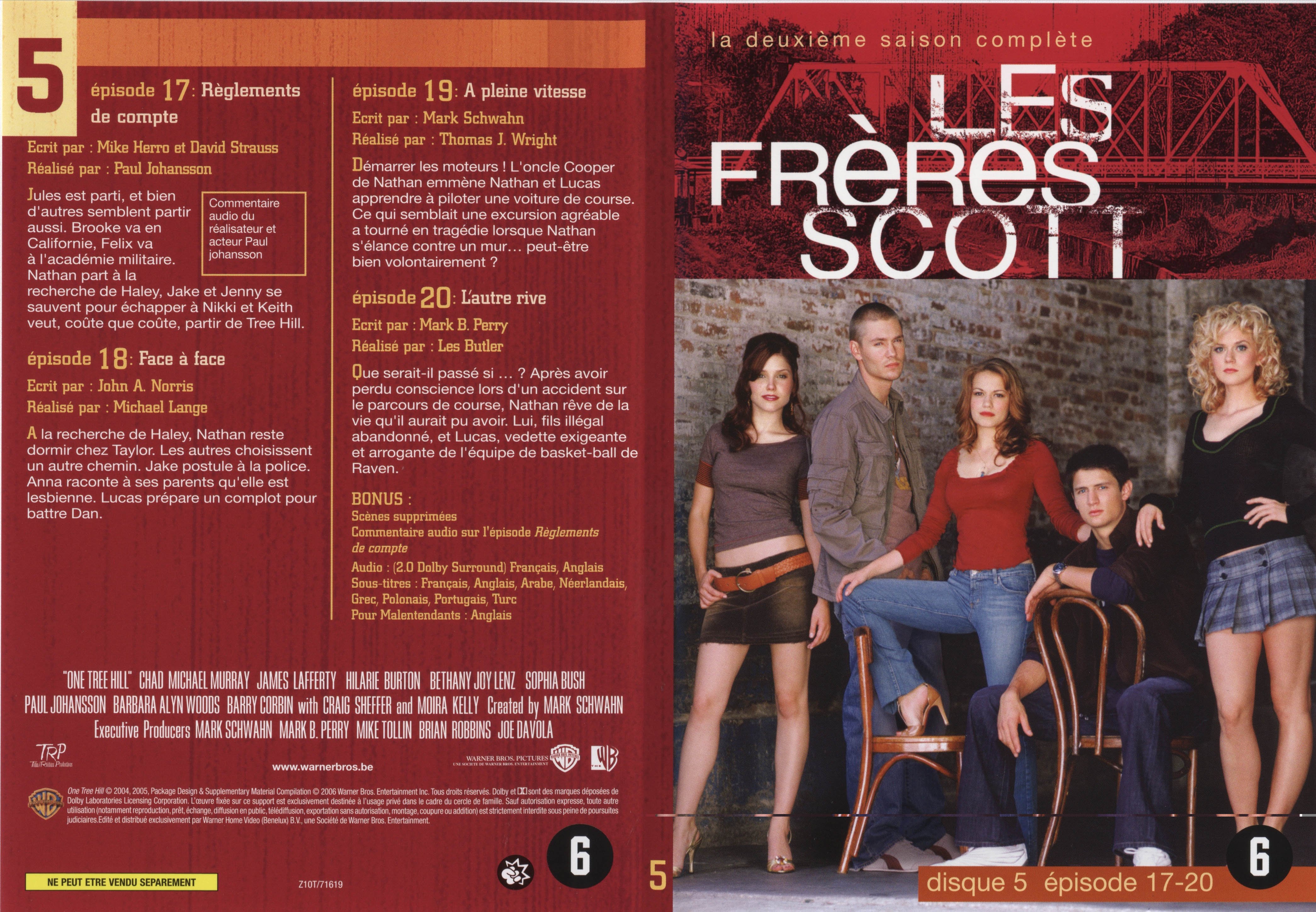 Jaquette DVD Les frres Scott Saison 2 dvd 5