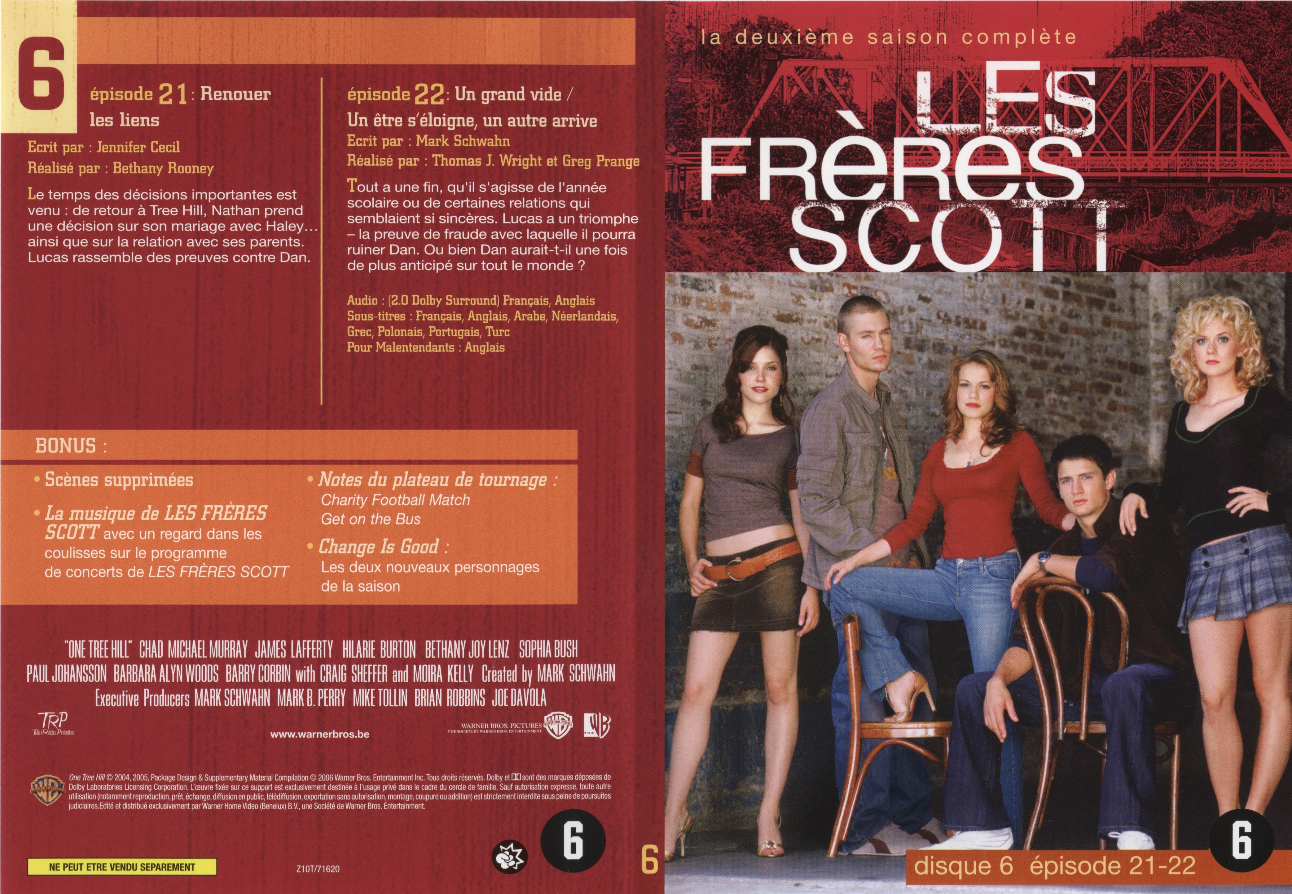 Jaquette DVD Les frres Scott Saison 2 dvd 6