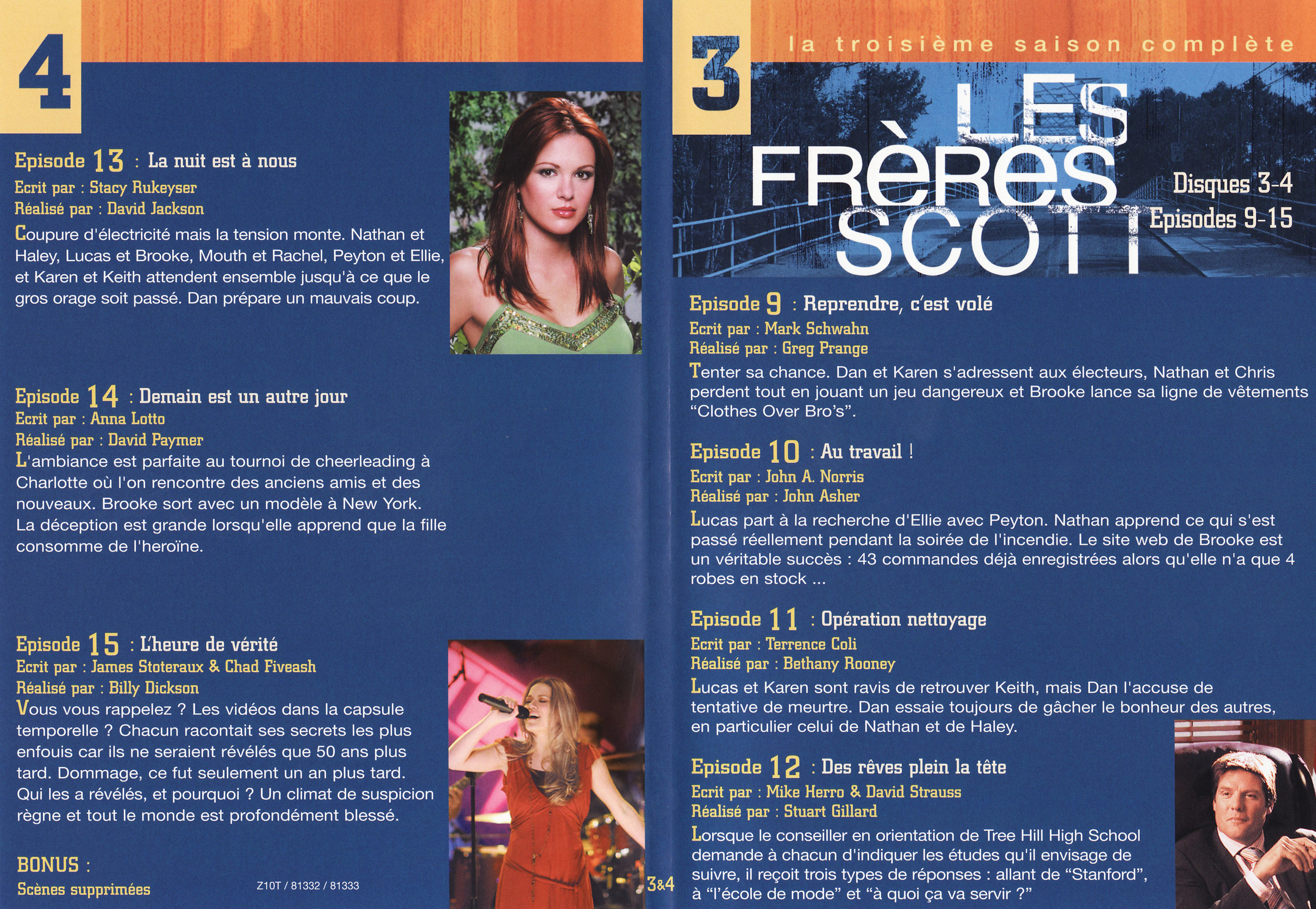 Jaquette DVD Les frres Scott Saison 3 dvd 3 et 4