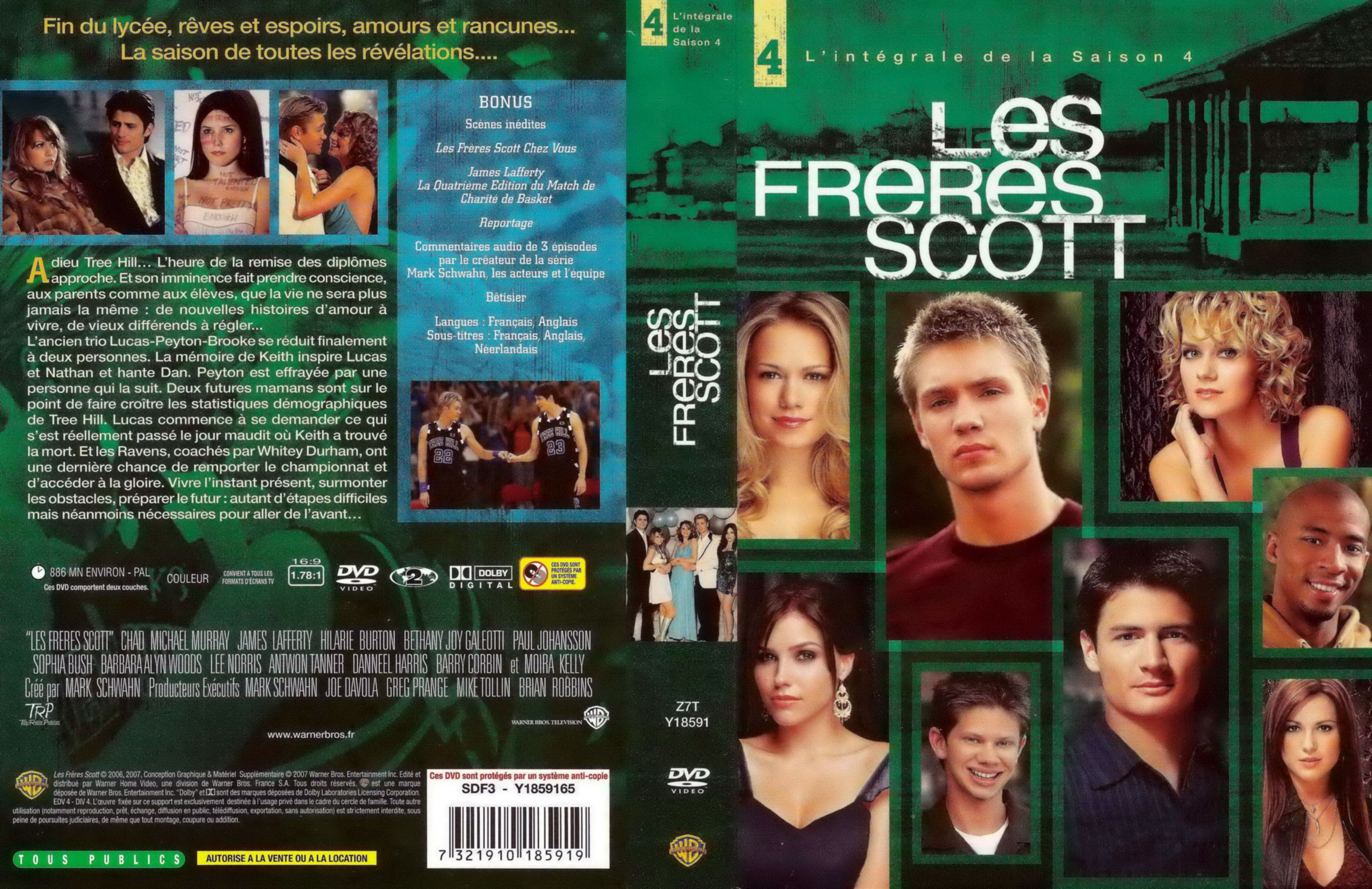 Jaquette DVD Les frres Scott Saison 4 COFFRET