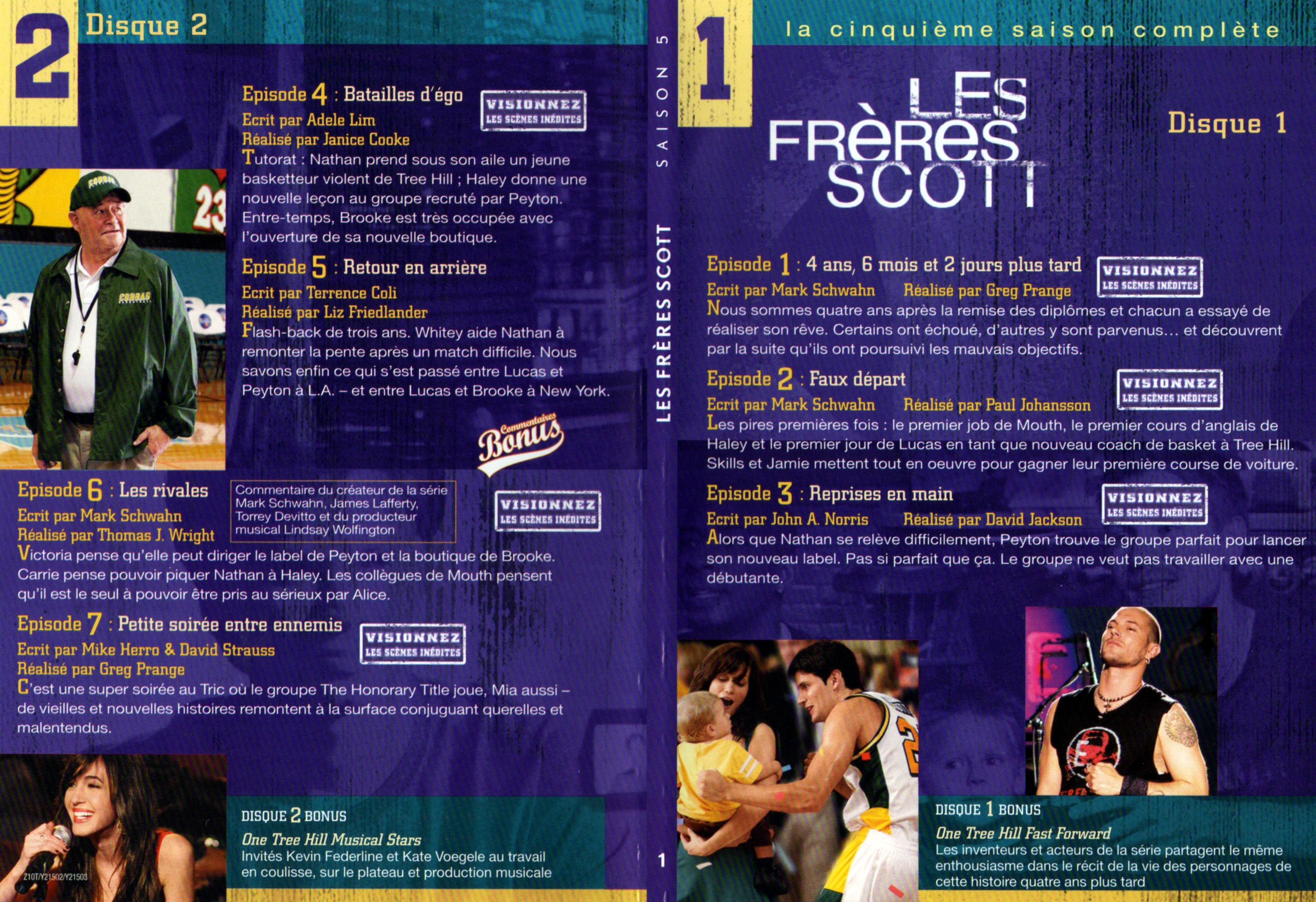 Jaquette DVD Les frres Scott Saison 5 DVD 1
