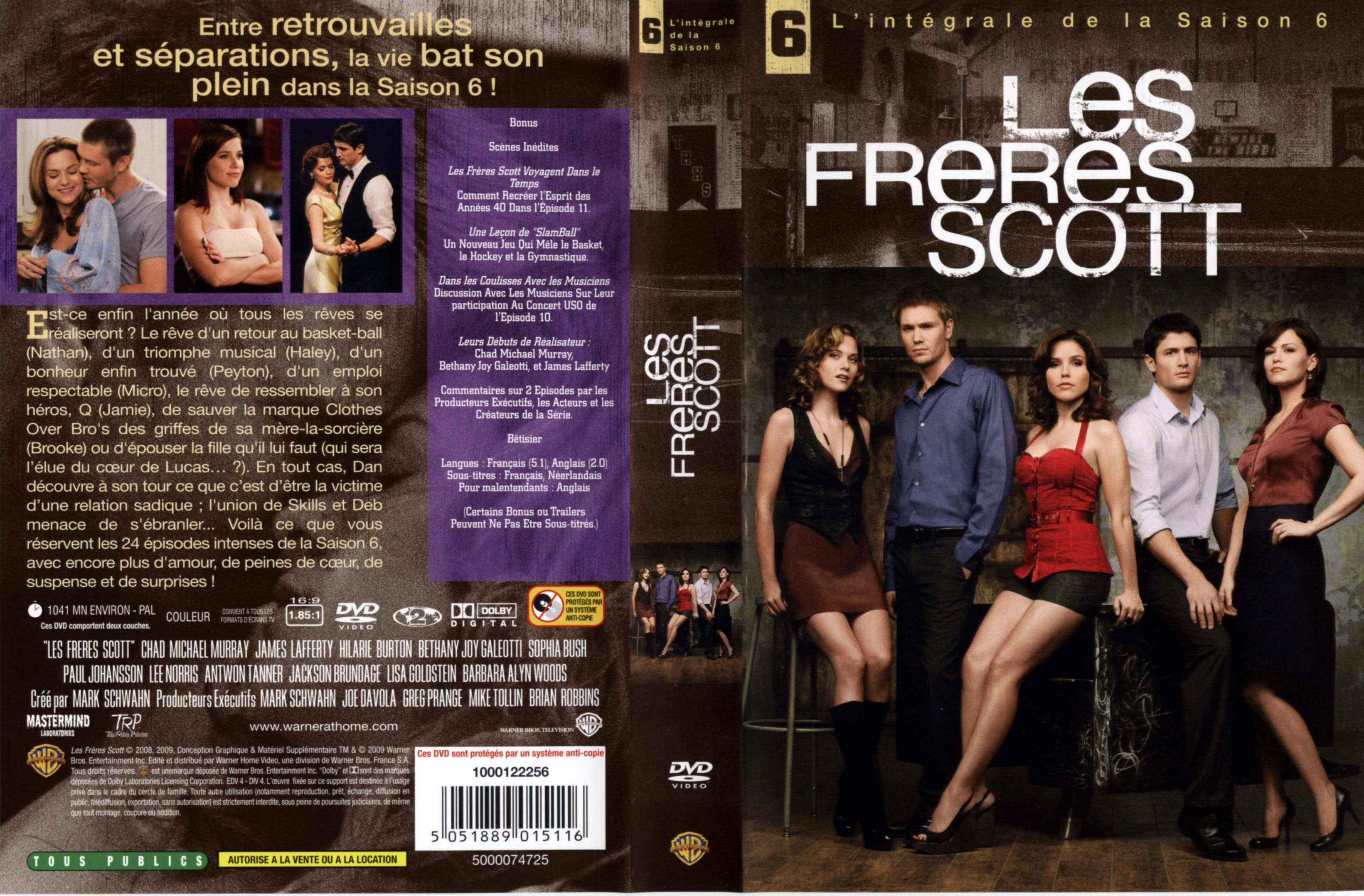 Jaquette DVD Les frres Scott Saison 6 COFFRET