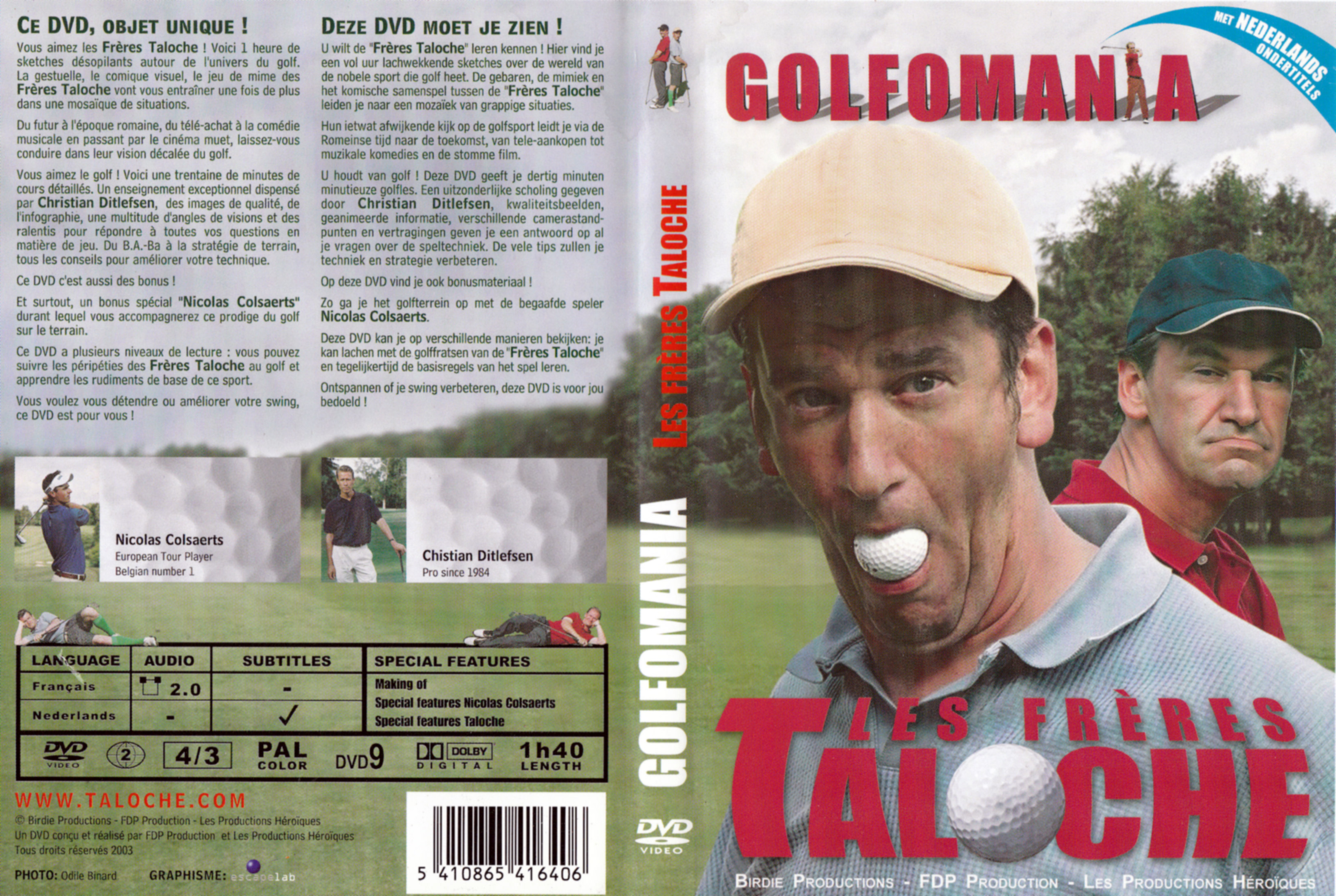 Jaquette DVD Les frres Taloches - Golfomania