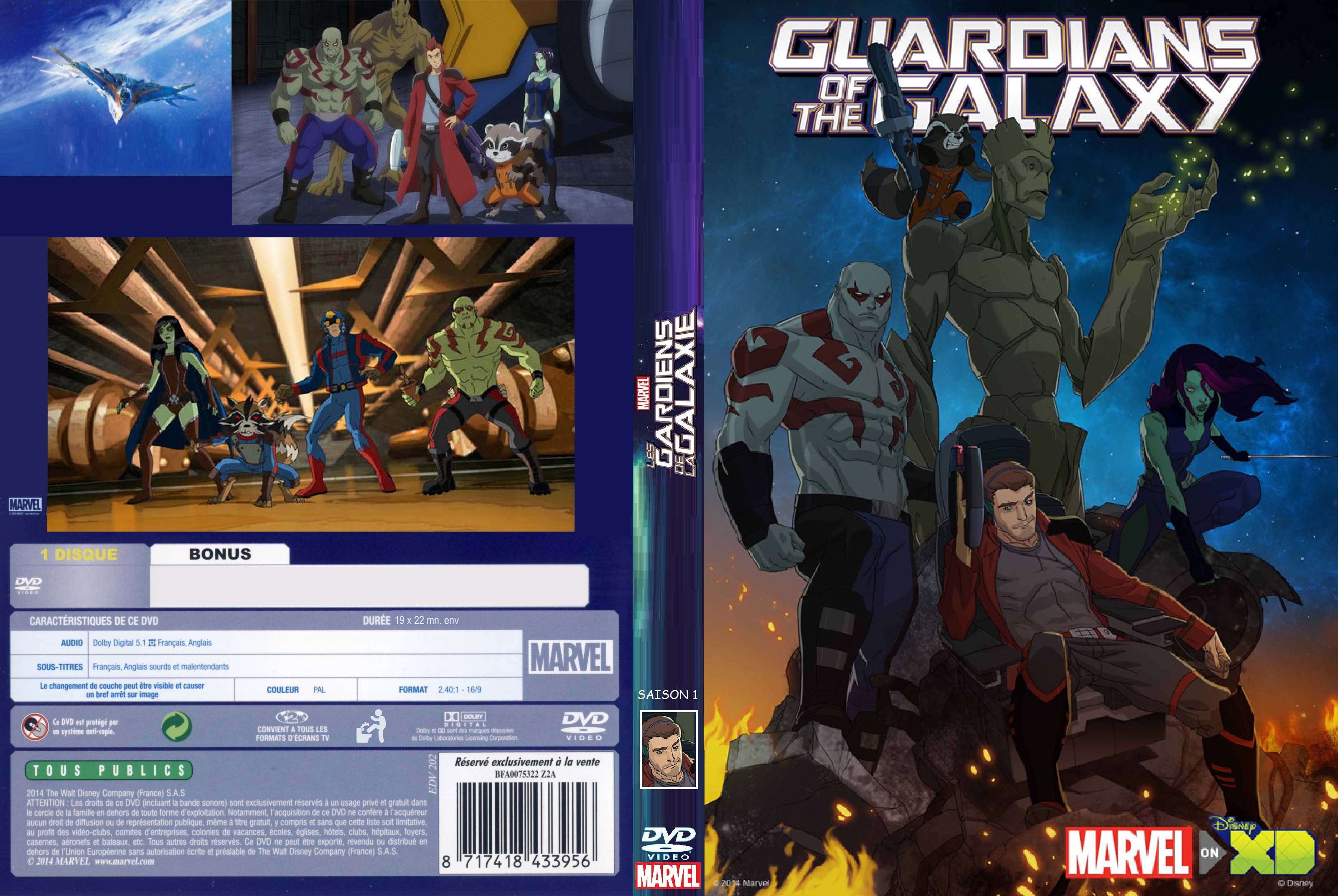 Jaquette DVD Les gardiens de la galaxie saison 1 custom