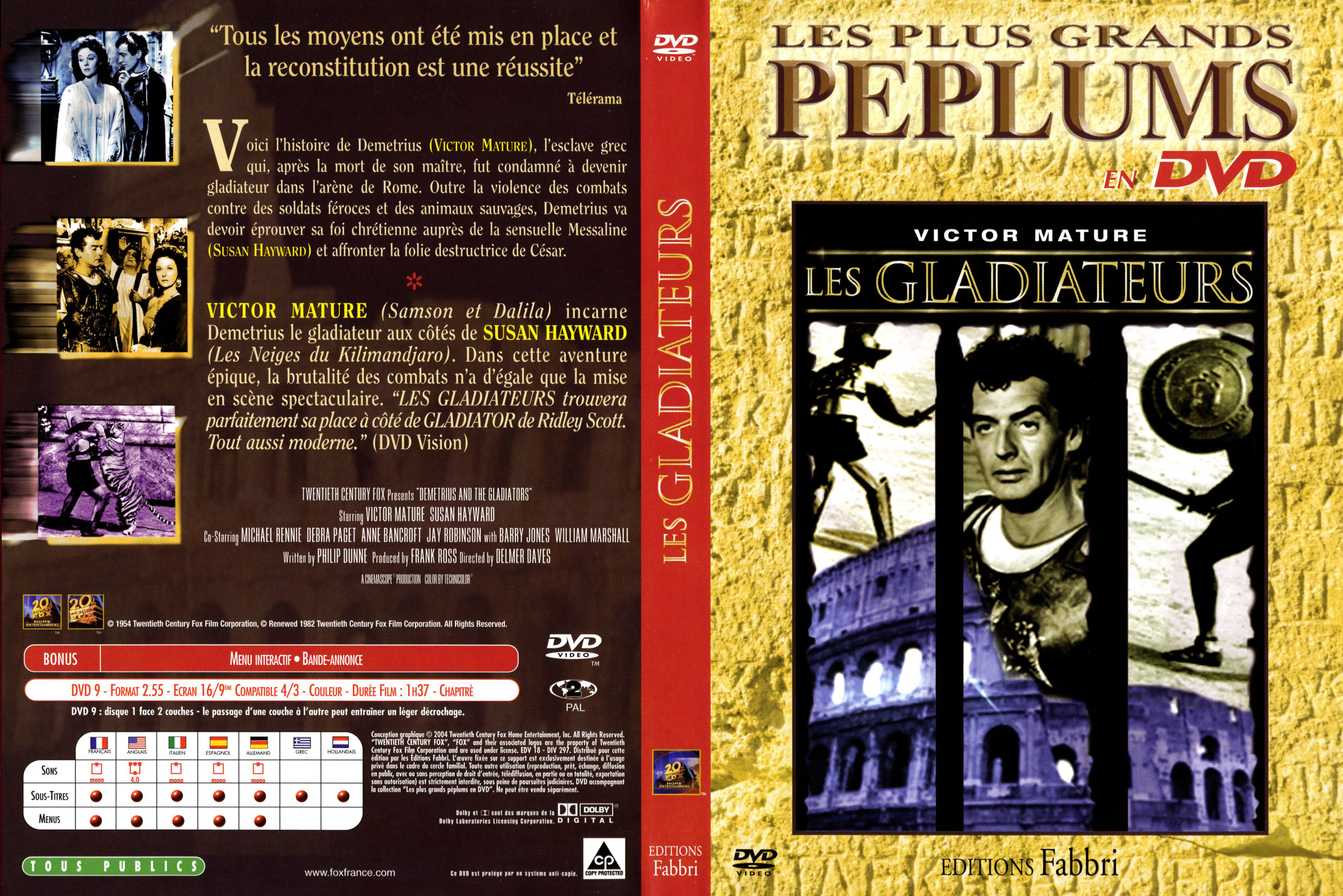 Jaquette DVD Les gladiateurs