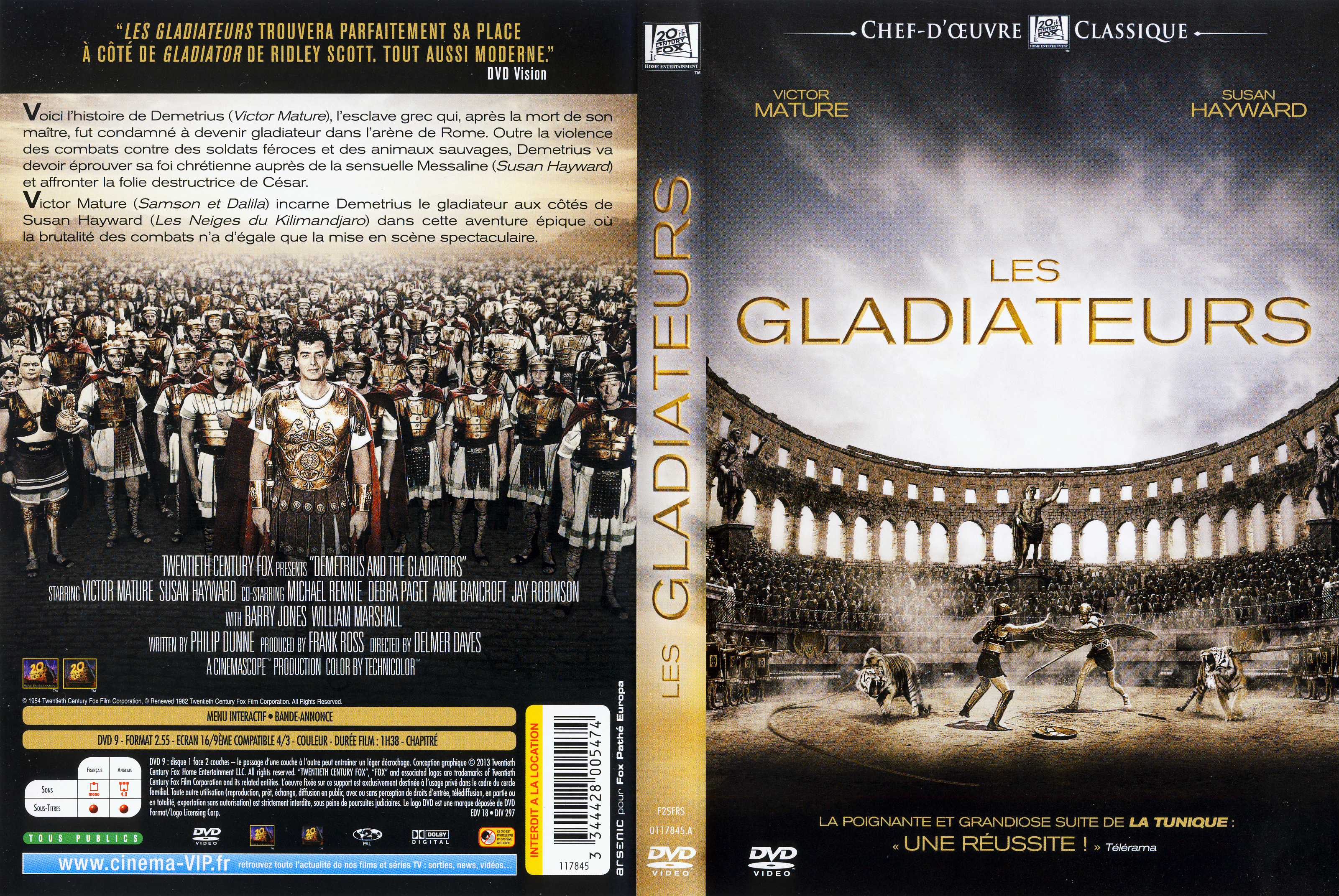 Jaquette DVD Les gladiateurs v3