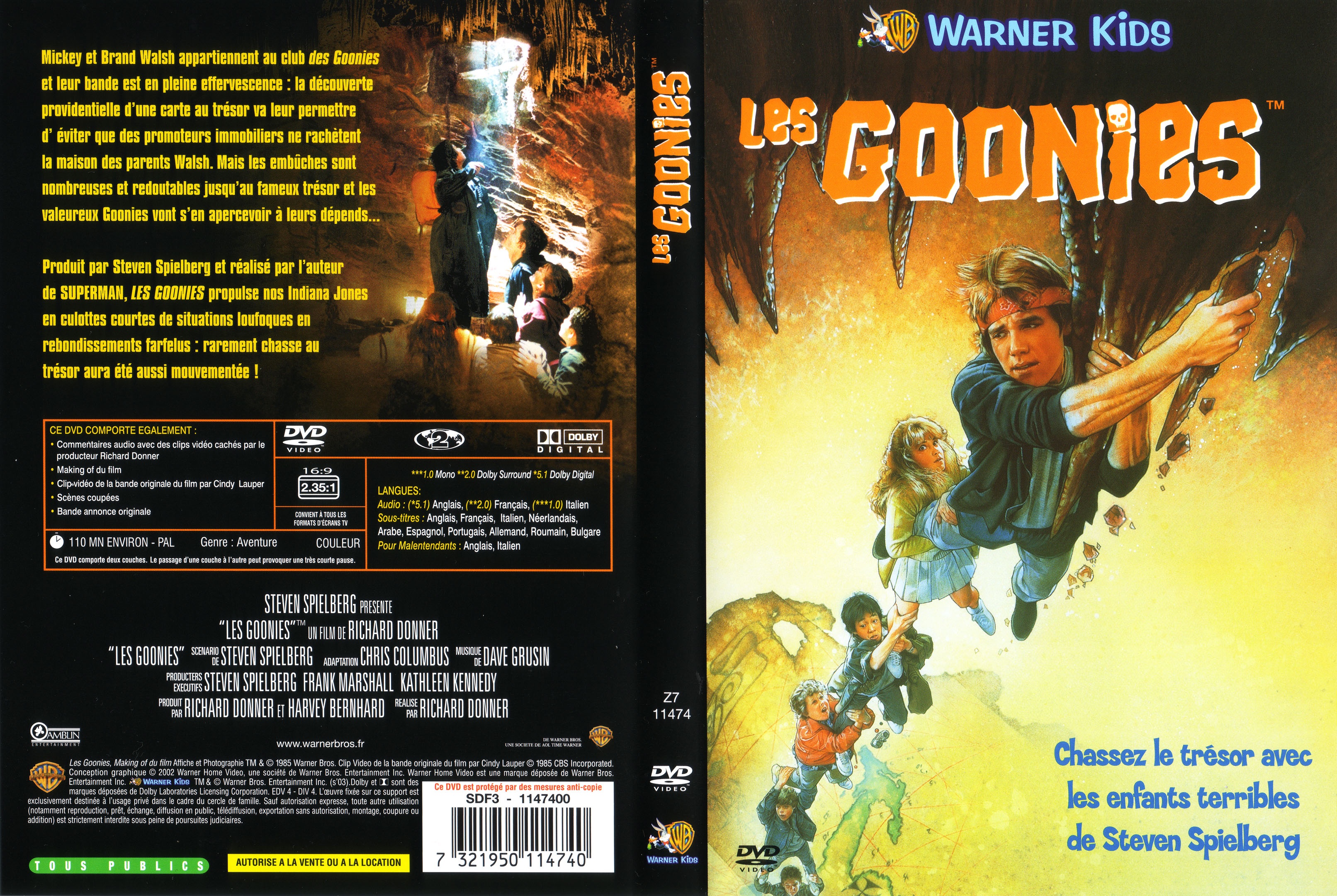 Jaquette DVD Les goonies