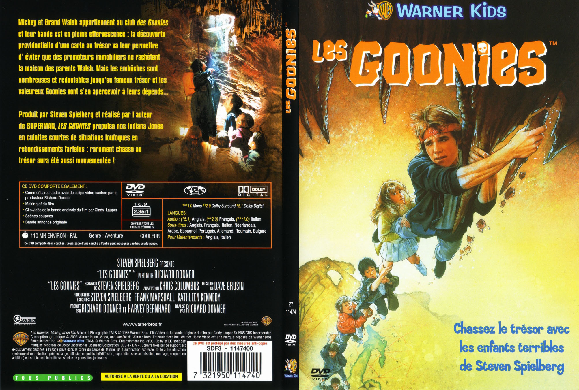 Jaquette DVD Les goonies - SLIM